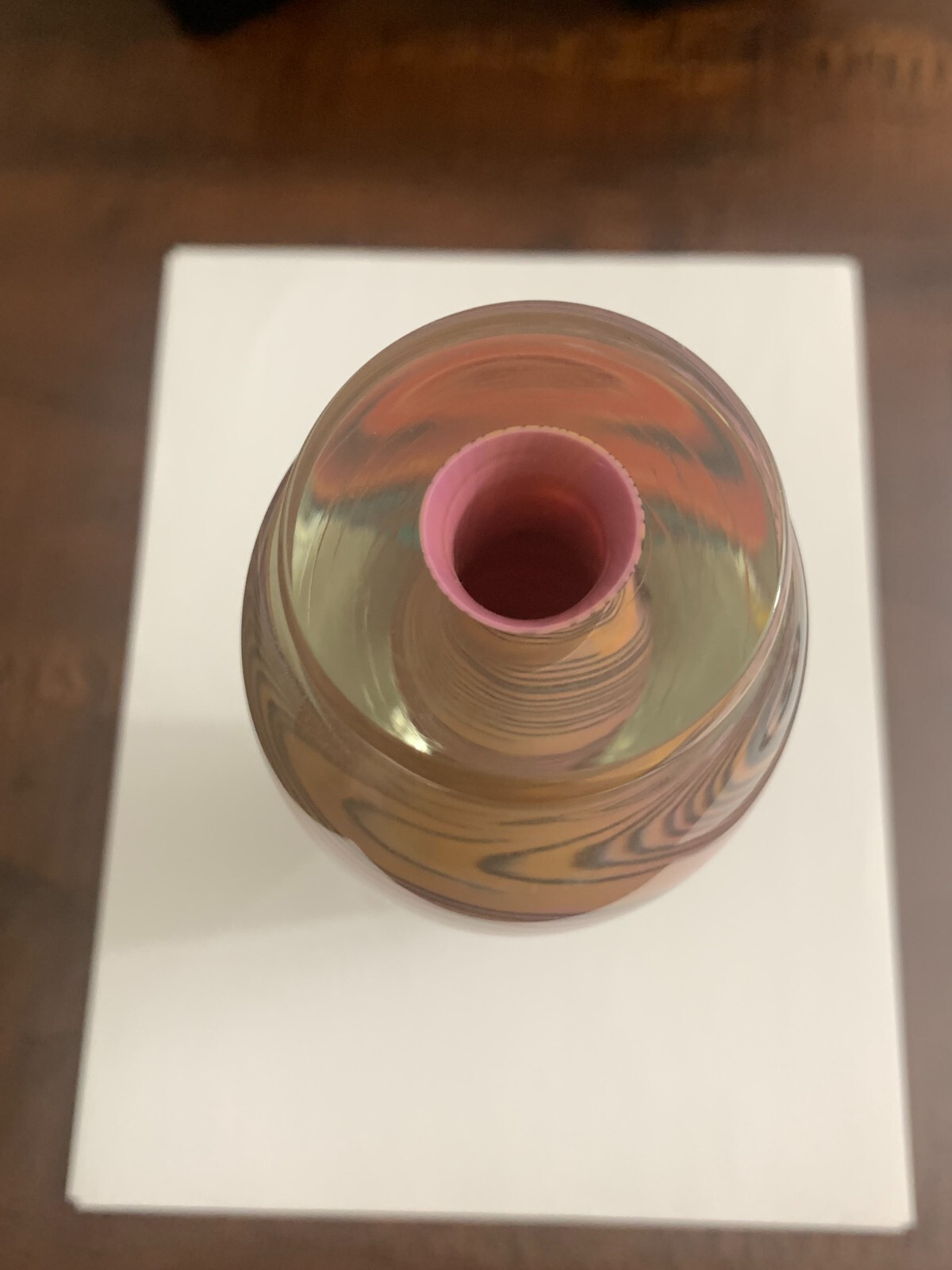 Steven Main Art Glass Vase Canyon Series Signed by Artist 1988