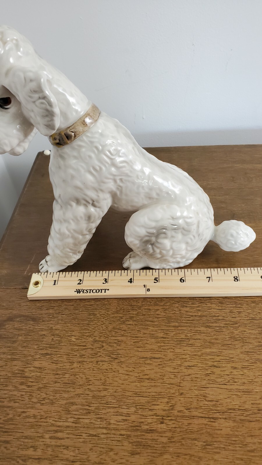 Vintage 1950s Keramos~ Austria Poodle Figurine 9″ Dog Porcelain CUTE!!