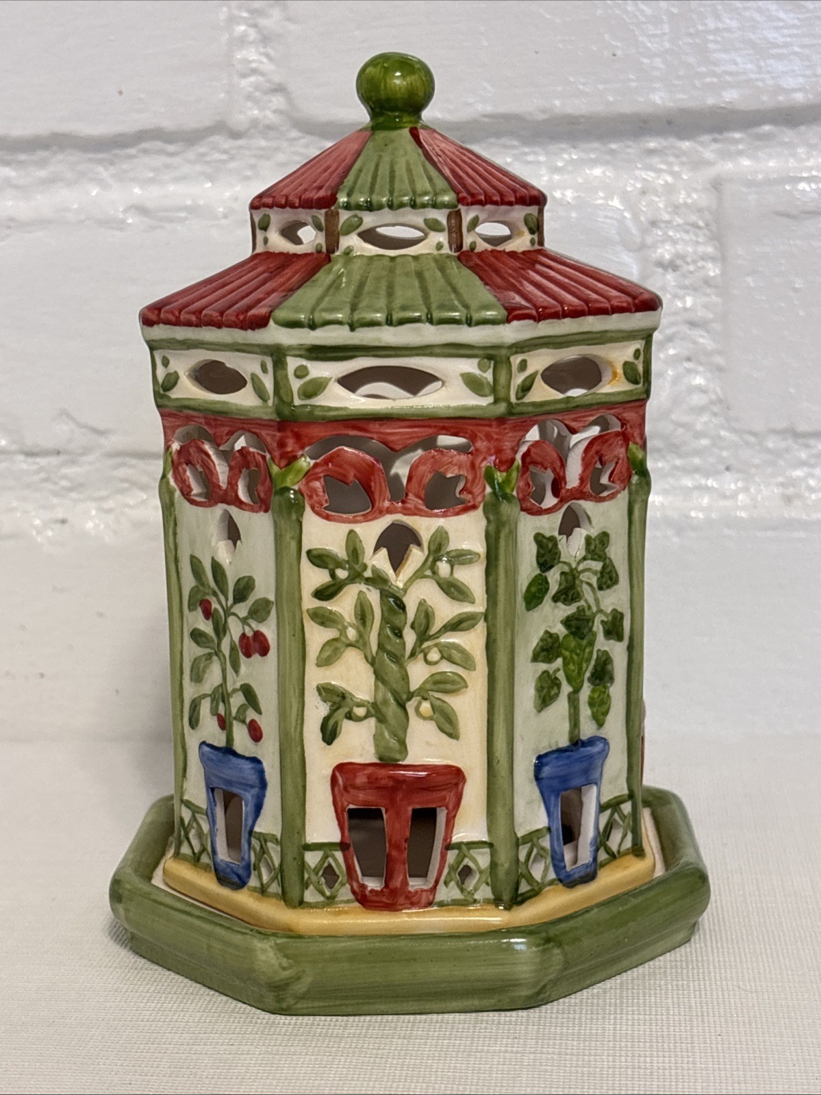 VTG Villeroy & Boch Spring/Summer Garden Gazebo Tea Light Candle Holder NEW