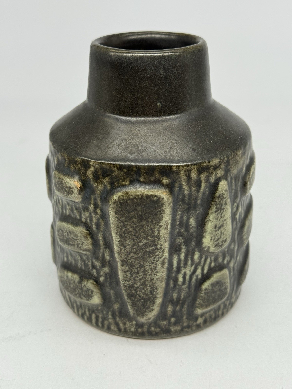 Johgus Bornholm Denmark Ceramic Bottle Vase 5” Tall Vintage Mint Condition