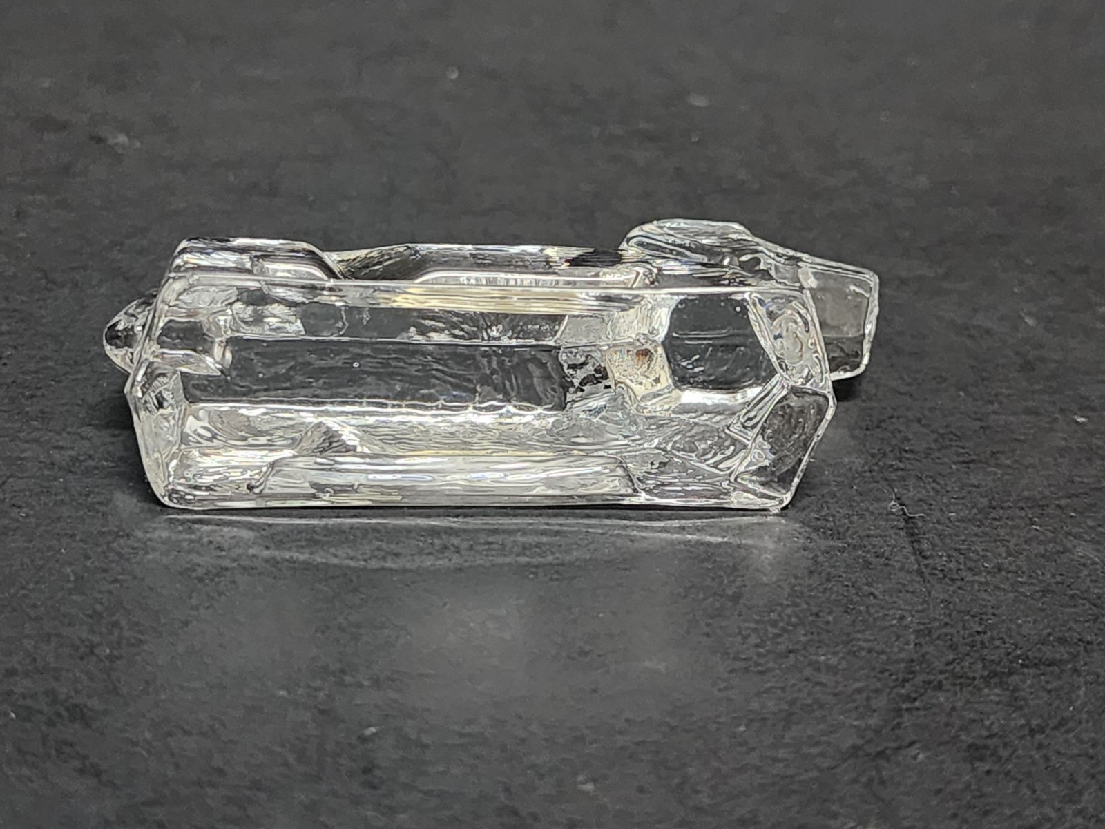Vintage Lindshammar Dachshund Dog Crystal Figure Decor Paperweight