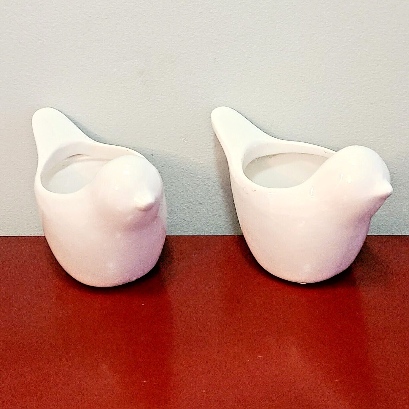 Pair of White Dove / Bird Planters / Vases – Harry & David – Christmas!