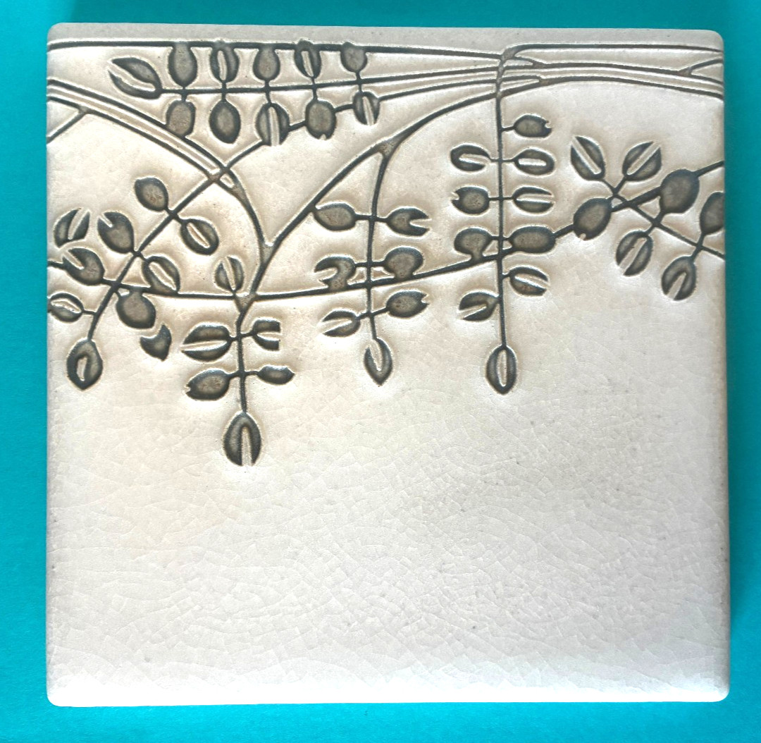 Motawi TileWorks “Flora Runner” Flowering Vines Tile Arts and Crafts Art Deco