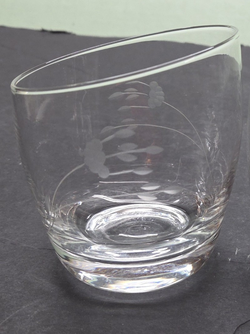 Princess House Heritage 4pc Set Crystal Candle Votive Holders #6311 Slanted Top