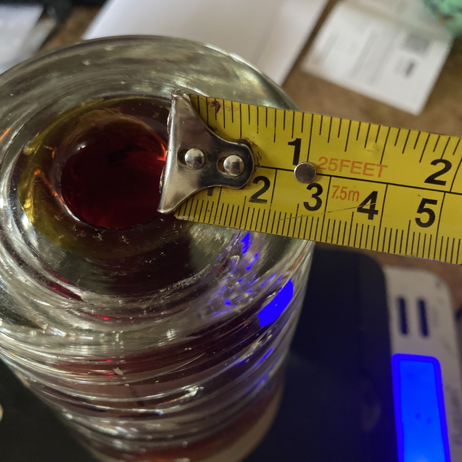 TRUE Vintage Murano Bud Case INCASED RED 1.5”Thick Walls 6.5×5 Hand Blown 5+lb