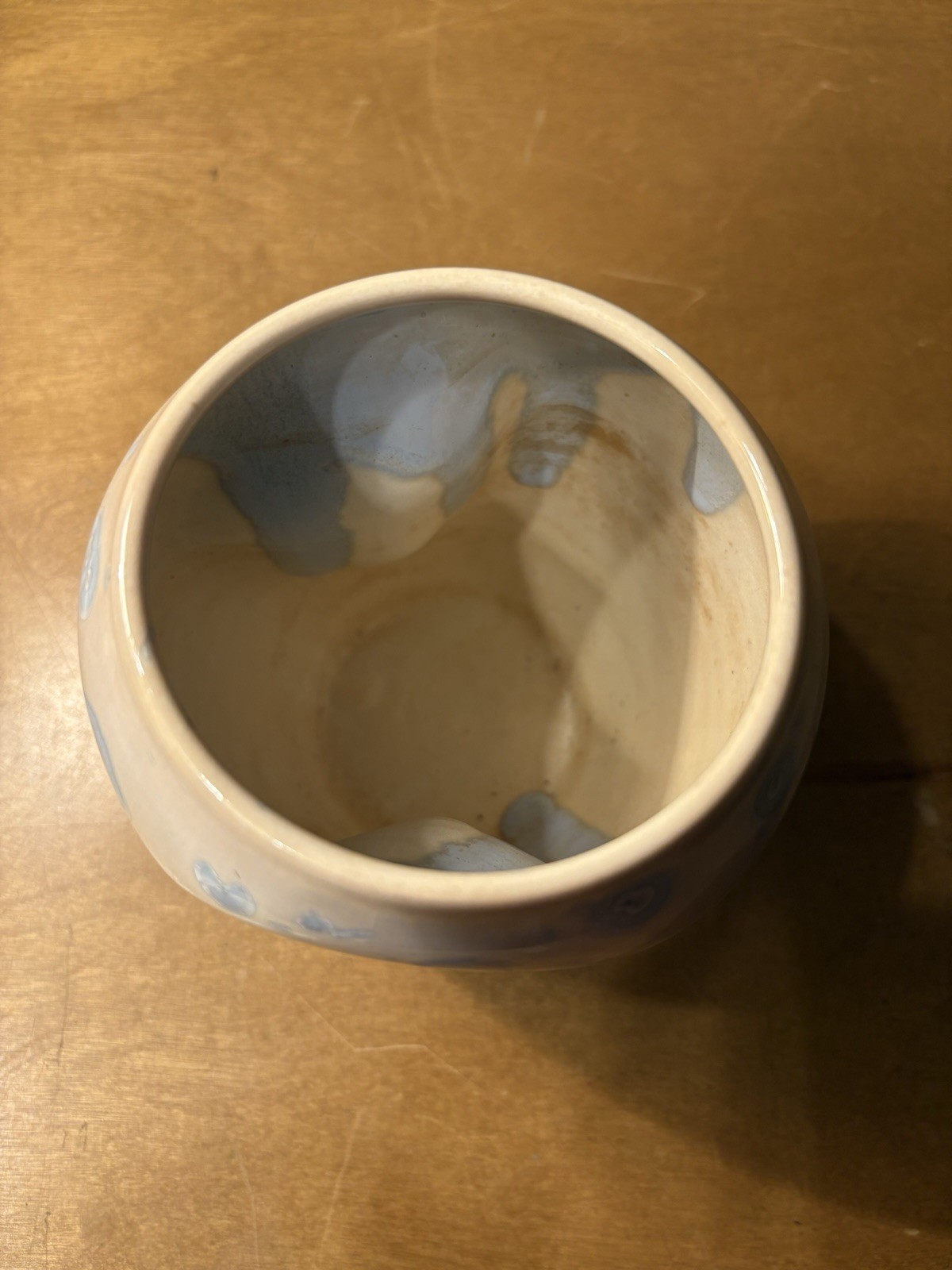 Vintage Crystalline Glaze Studio Pottery Vase 5.5″ Lavender Blue Crystal Bloom