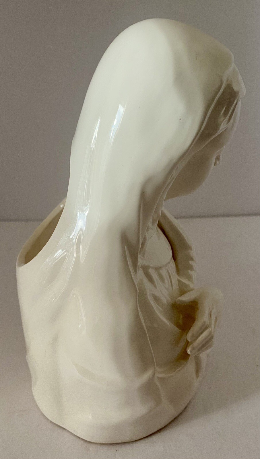 Mary Madonna Rubens Vase Original Japan Planter Off White Approx 7 Inches Tall