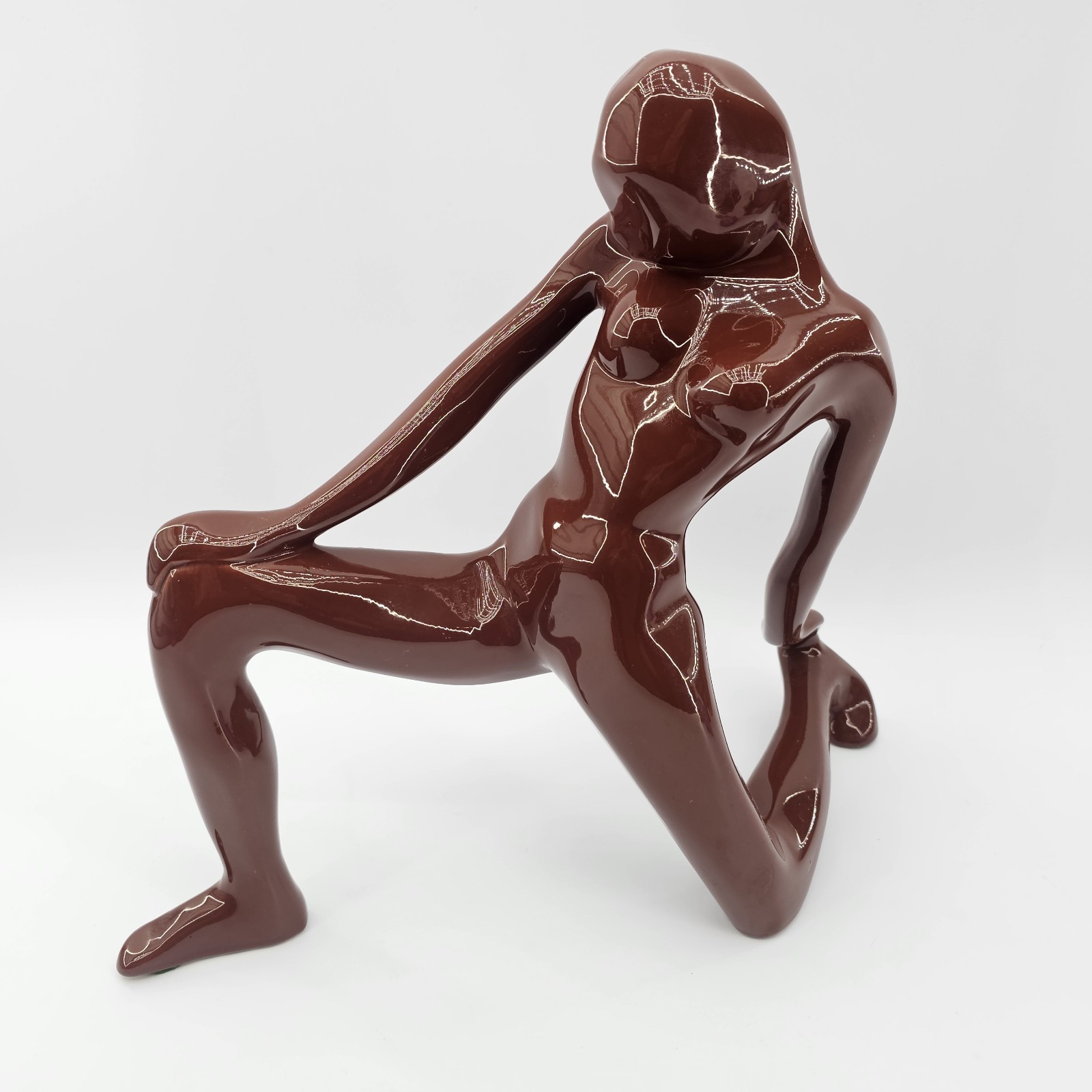 Vintage 1980 Jaru Pottery Ceramic Nude Woman Female Modernist Cubist Sculpture