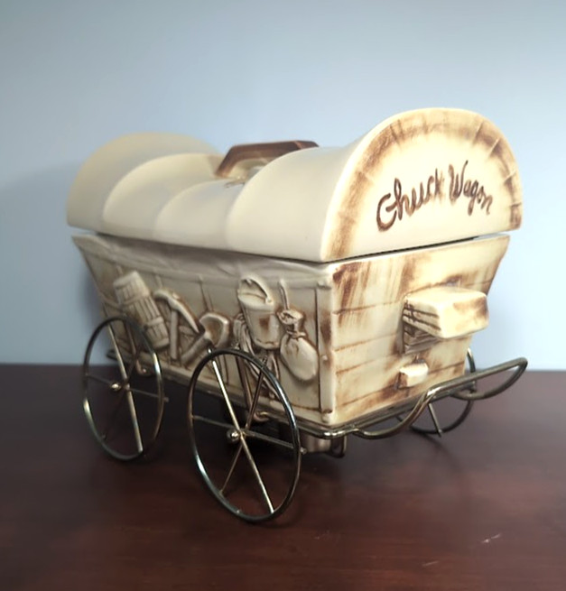 1950s Vintage McCoy El Rancho Chuck Wagon Casserole Chafing Dish w/ Warmer HTF!