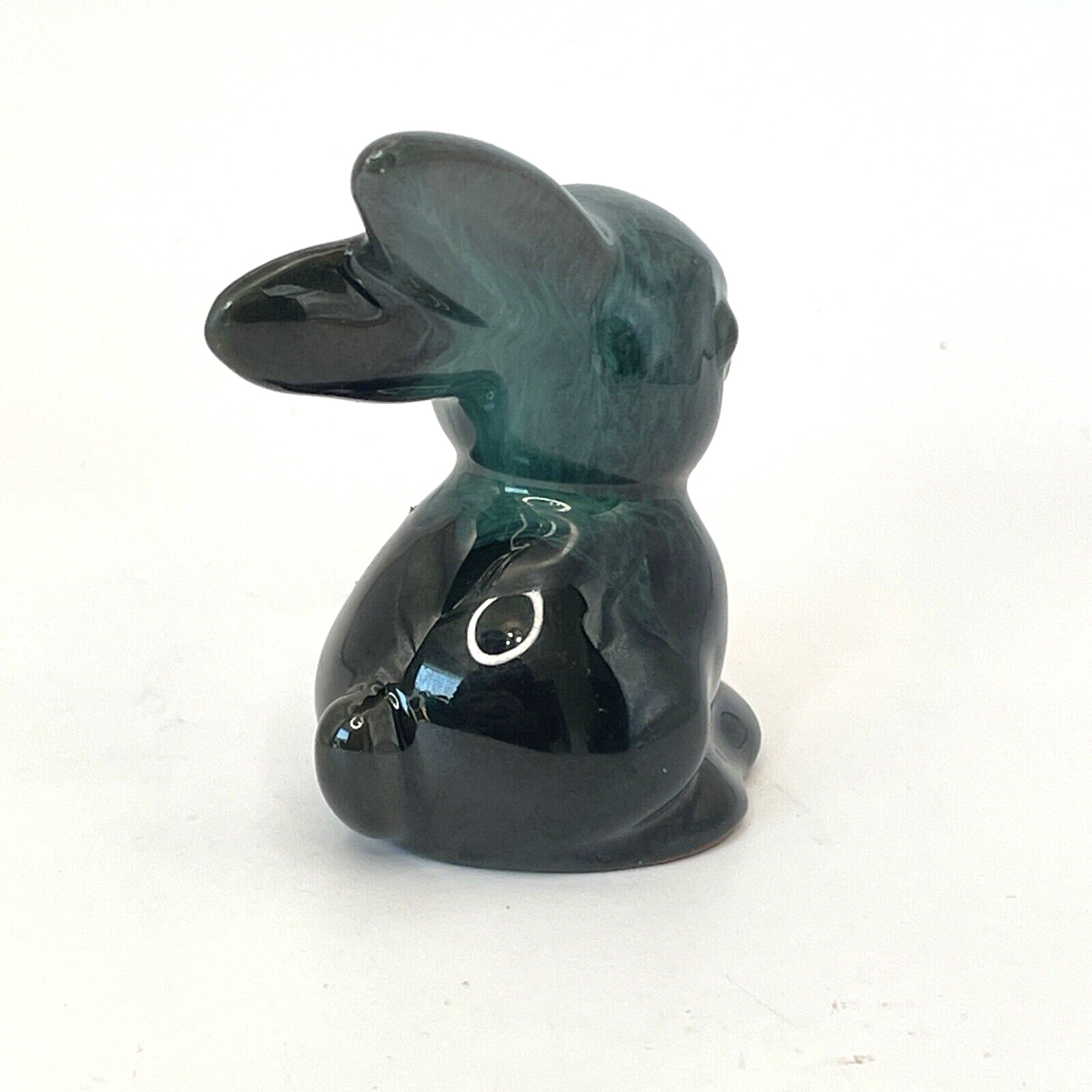Blue Mountain Pottery Bunny Rabbit Figurine Green Decor Easter