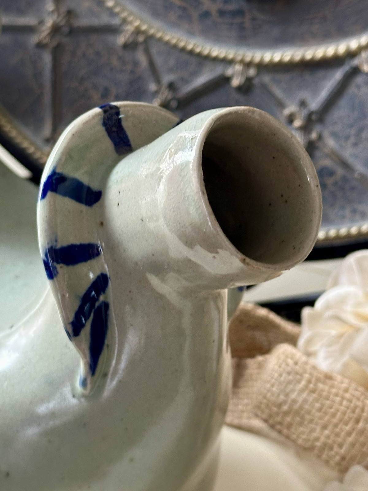 VTG Handmade Artist Signed Studio Pottery Art Stylized Animal Figurine Vessel