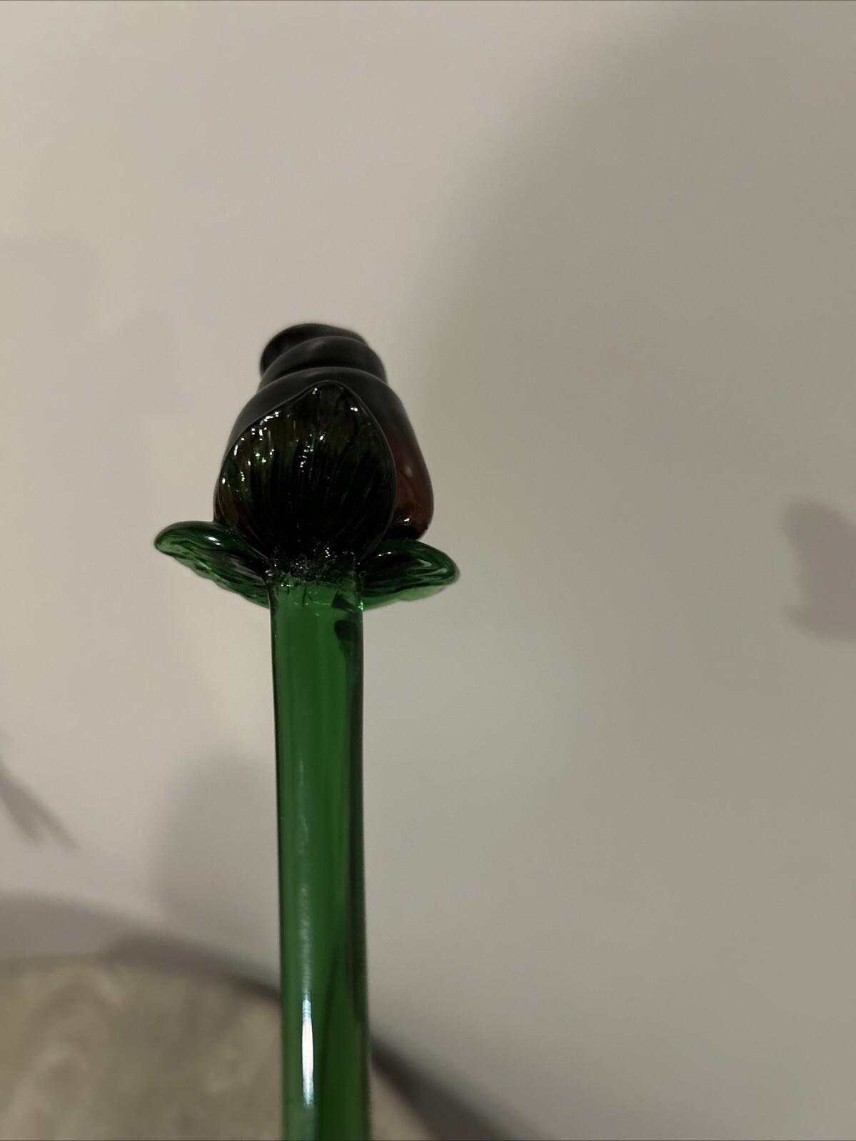 Glass Long Stem Rose Vintage