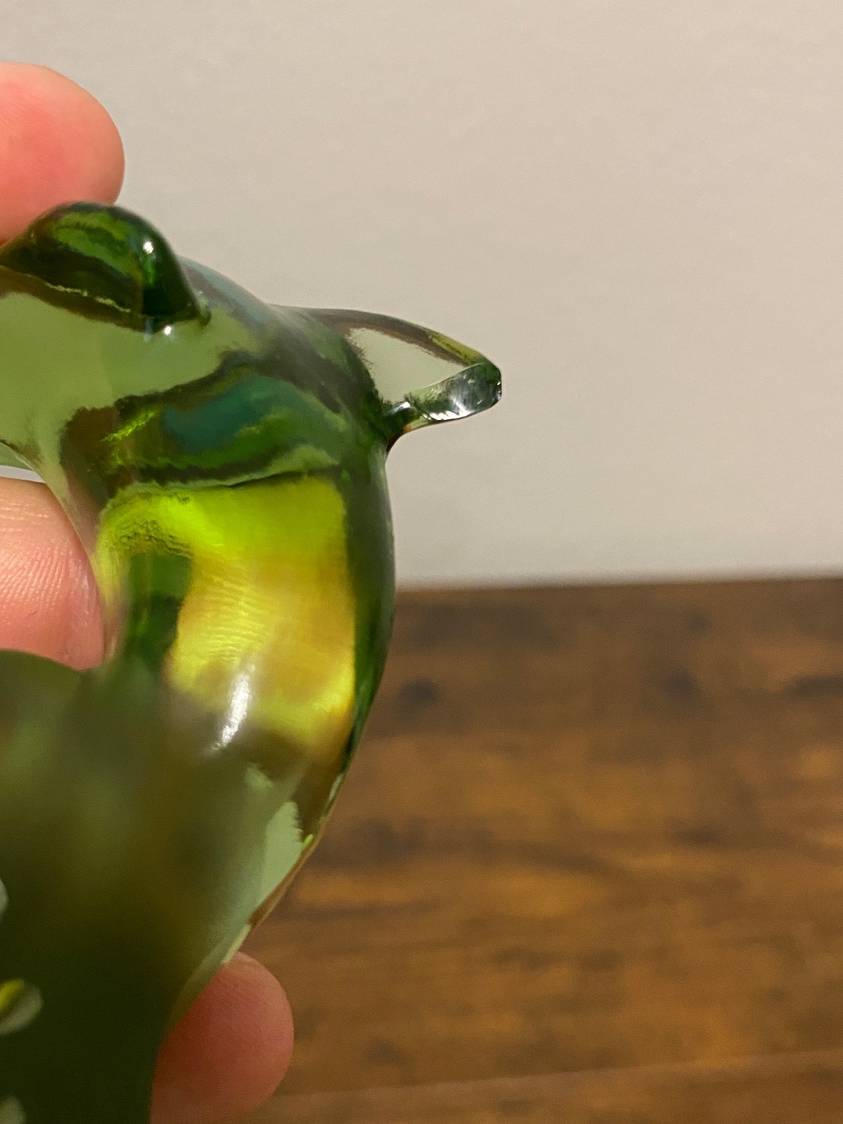 LIMITED EDITION FENTON Green Dolphin On Wave Figurine SIGNED #262/2500 3.75″H