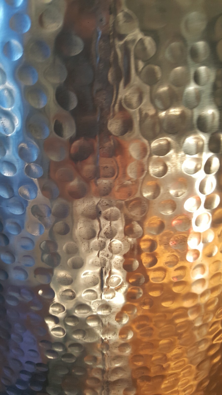 Hammered Aluminium Floor Planter Large
