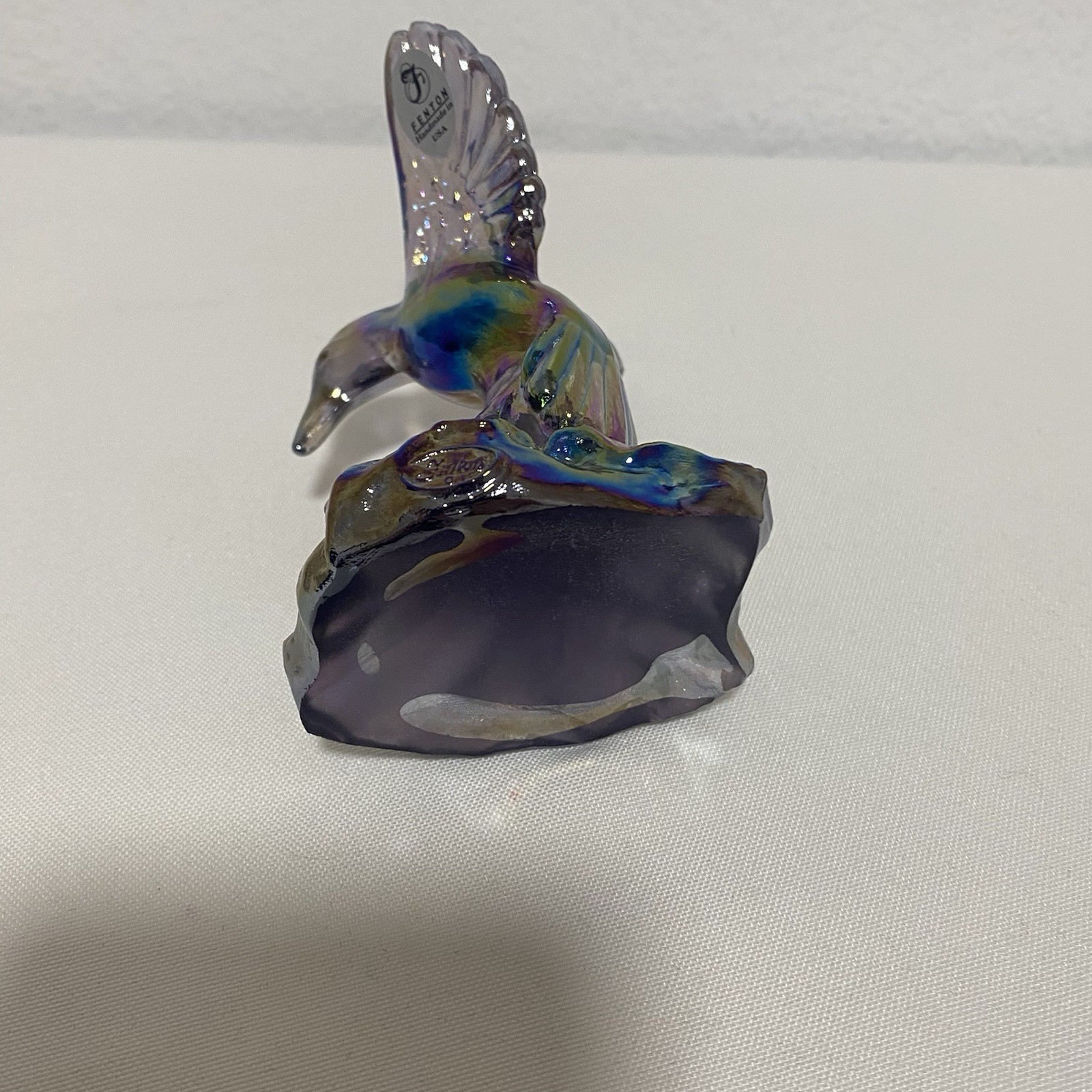 Fenton Hummingbird Figurine – Violet Iridescent ~ Vintage 2005