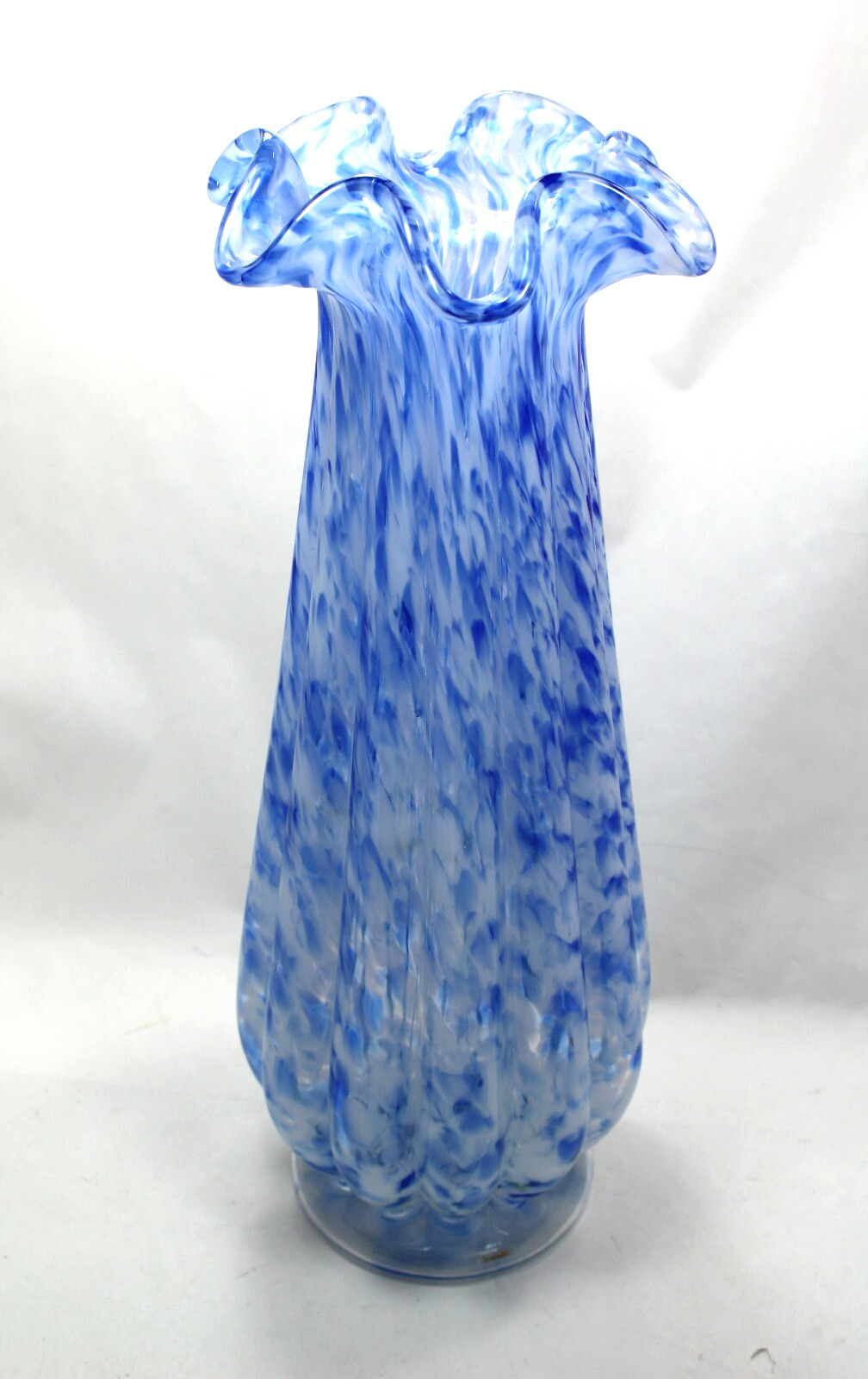 Vtg Fenton Blue Mist Vasa Murrhina #6459 14″ Vase 1964-1968 Mint***NEW PRICE***