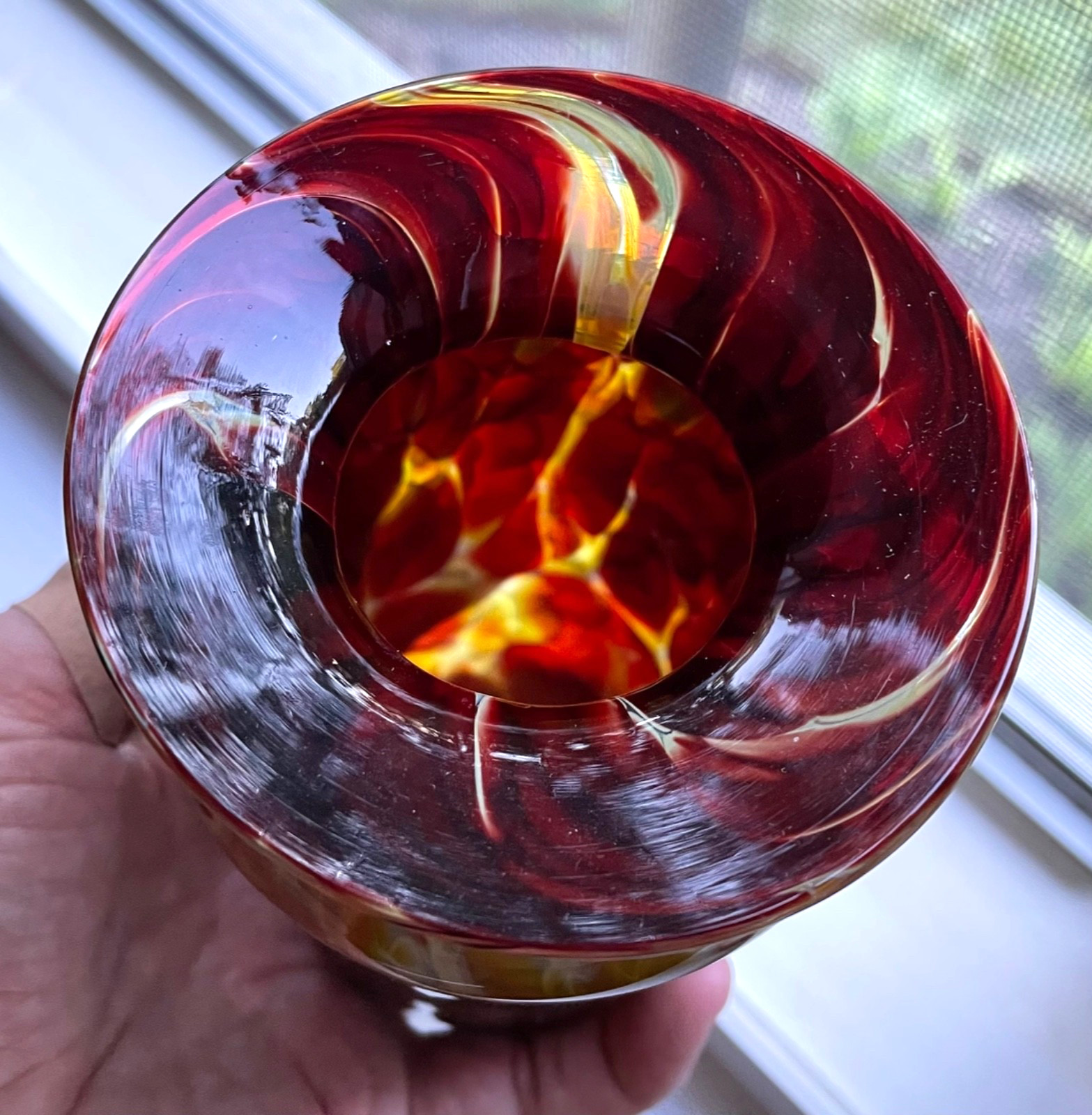 Joel O’Dorisio Lost Angel Art Glass Vase Hand Blown Signed Studio Vase 2001