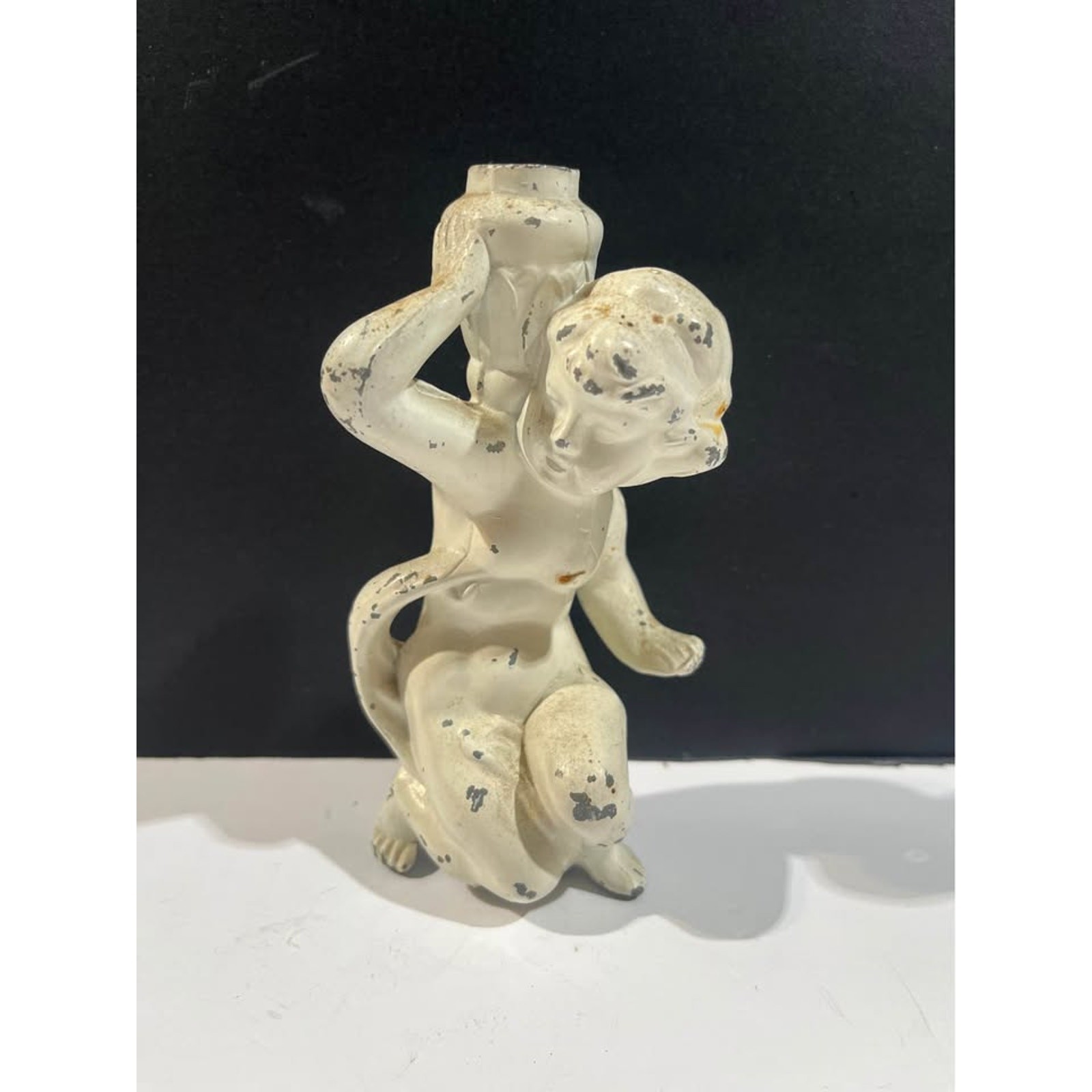 Antique Cast Iron Cherub Figure