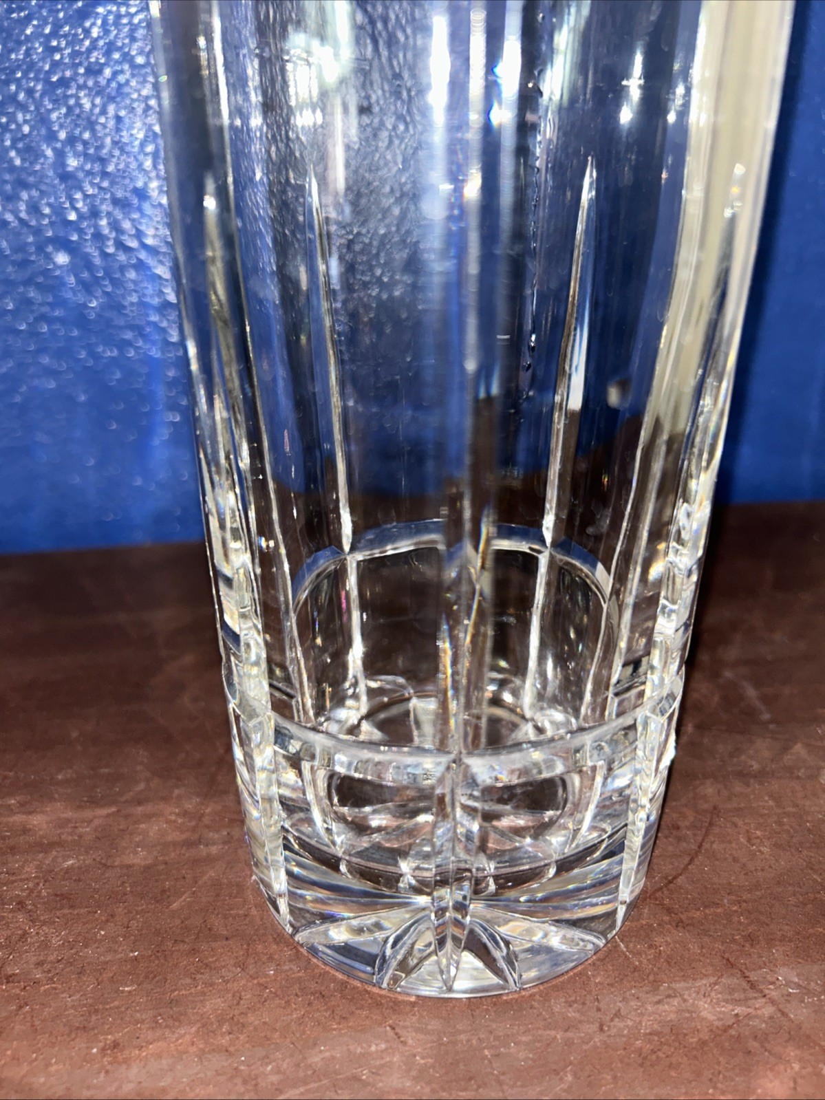Vintage Stunning Heavy 26% Lead Clear Cut Crystal Glass Vase POLAND