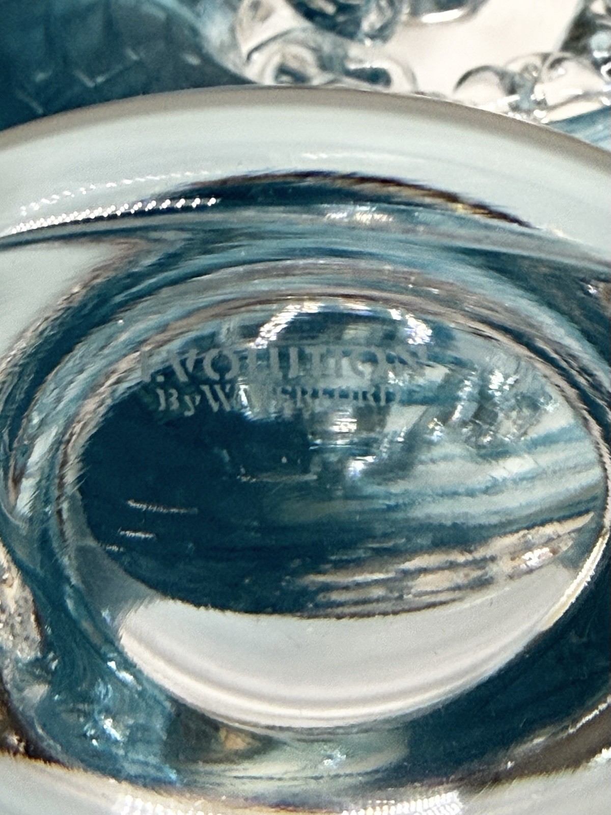 Waterford Ireland Crystal Art Glass 12” EVOLUTION CERULEAN SEAHORSE
