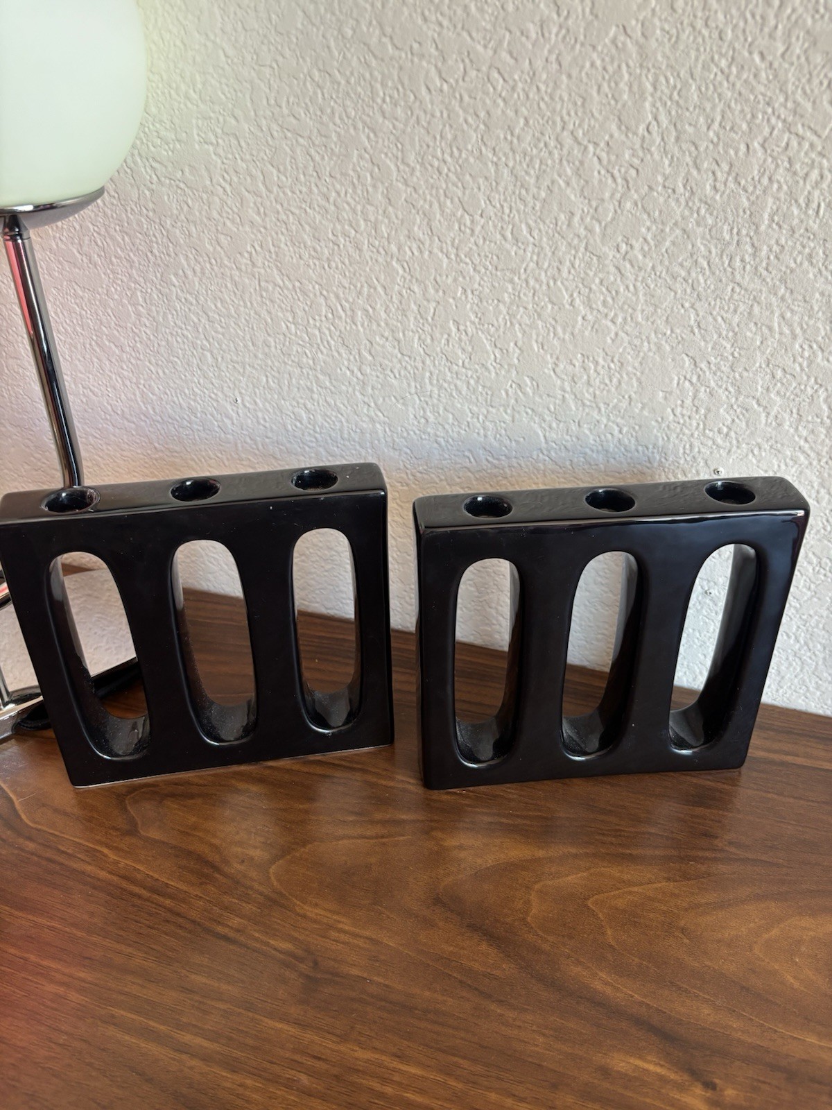 Mikasa Set Of Two Ceramic Candle Stick Holders