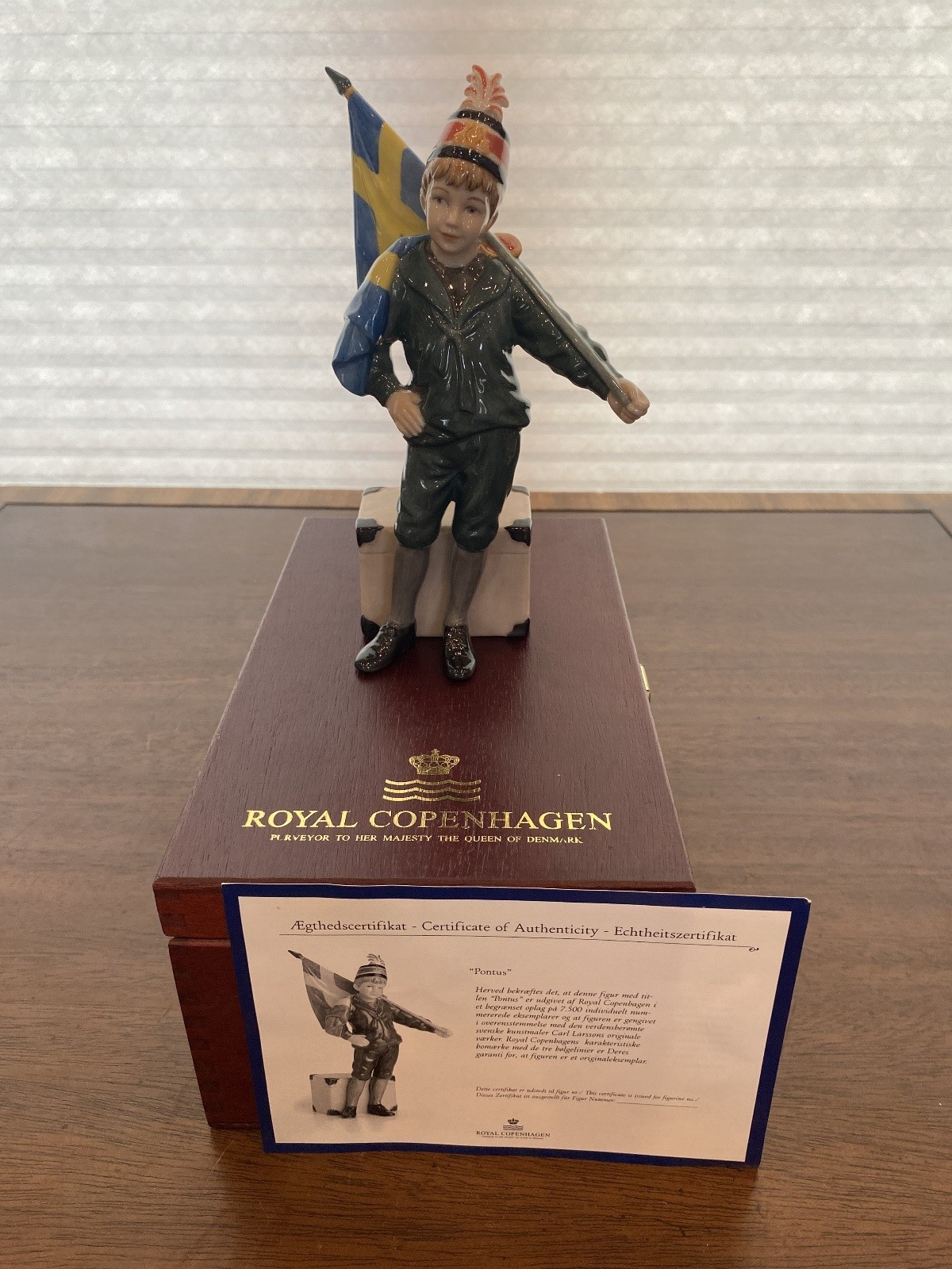 RARE Carl Larsson For Royal Doulton “PONTUS” LTD ED #399/7500 Figurine 7″ W/COA