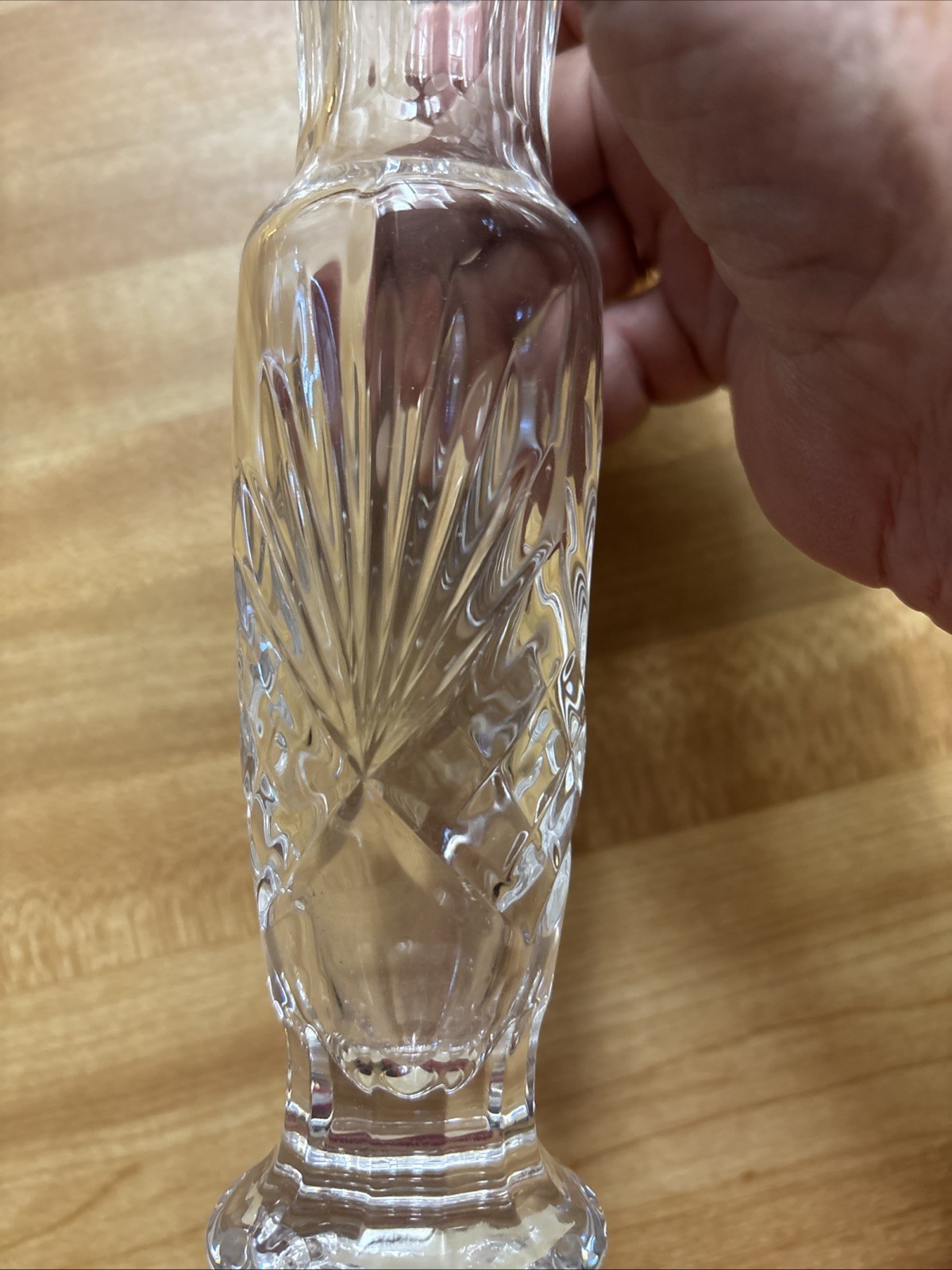 Lead Crystal Vase Miller Rogaska Covington Richmond Clear Slovenia 7.5”