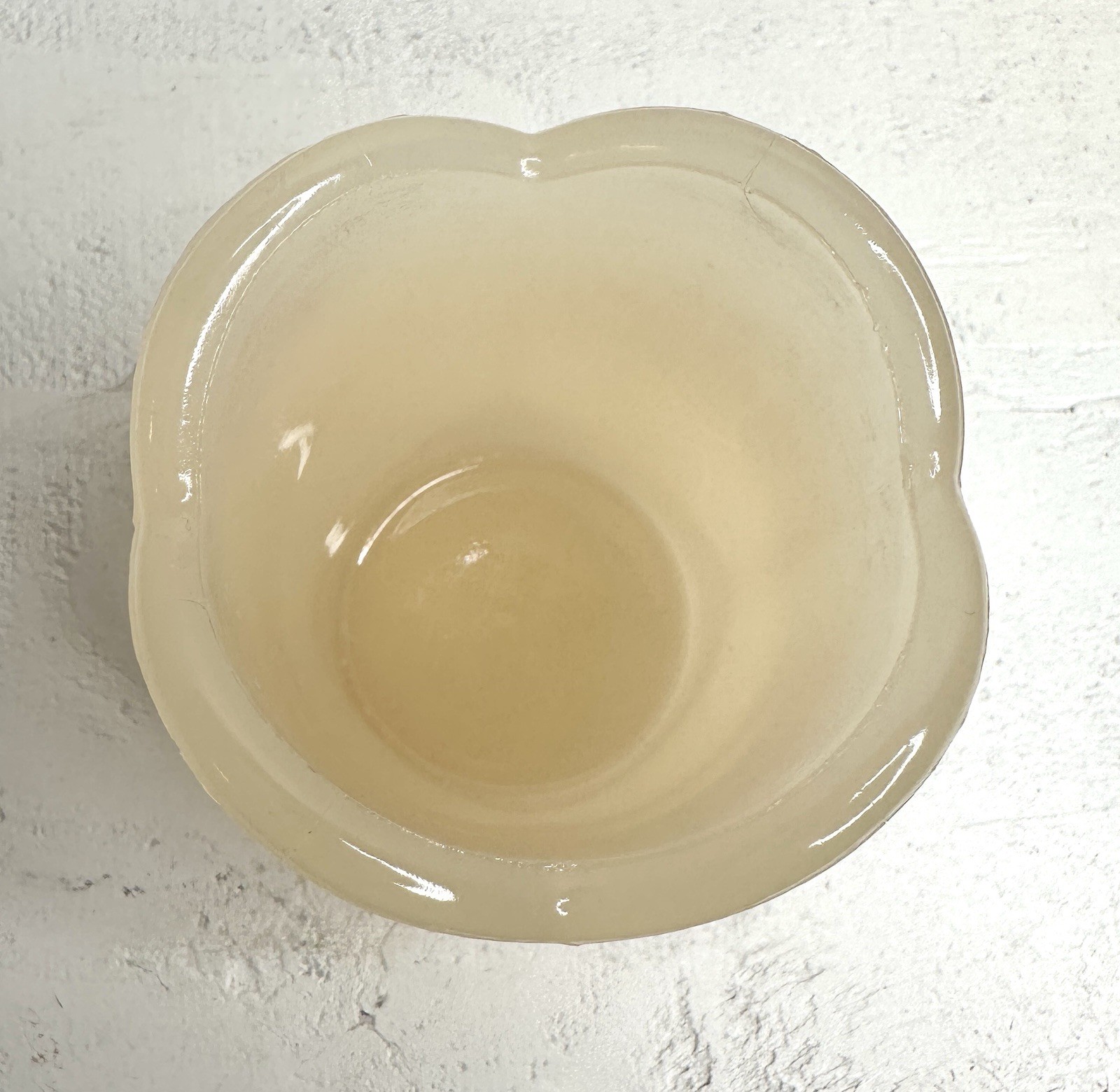 Uranium Glass Tulip Votive Candle Cup Glossy Opalescent Alacite Style UV Glow