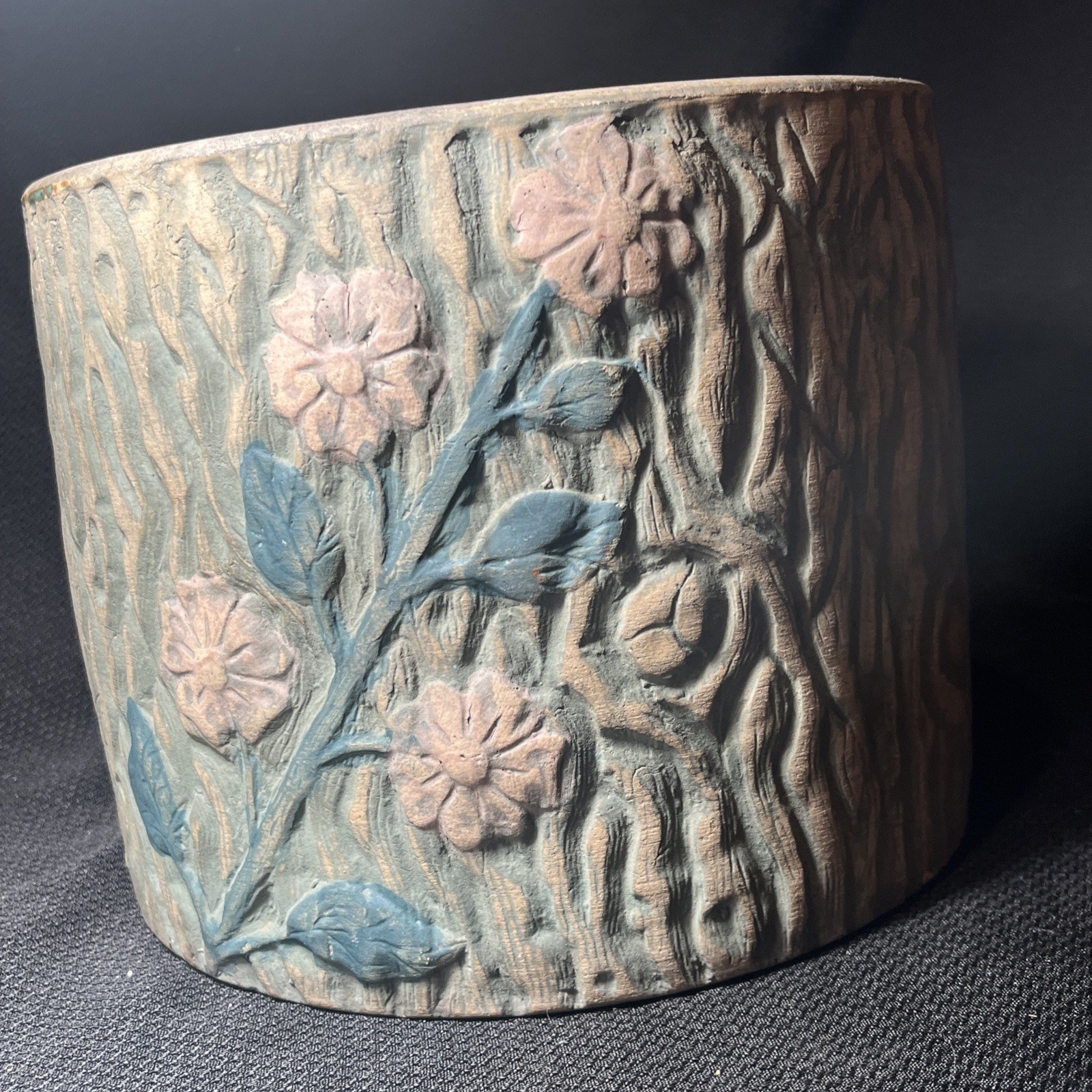 Antique Tree Trunk Jardiniere Red Wing Union Brush Ware Pottery – Z2