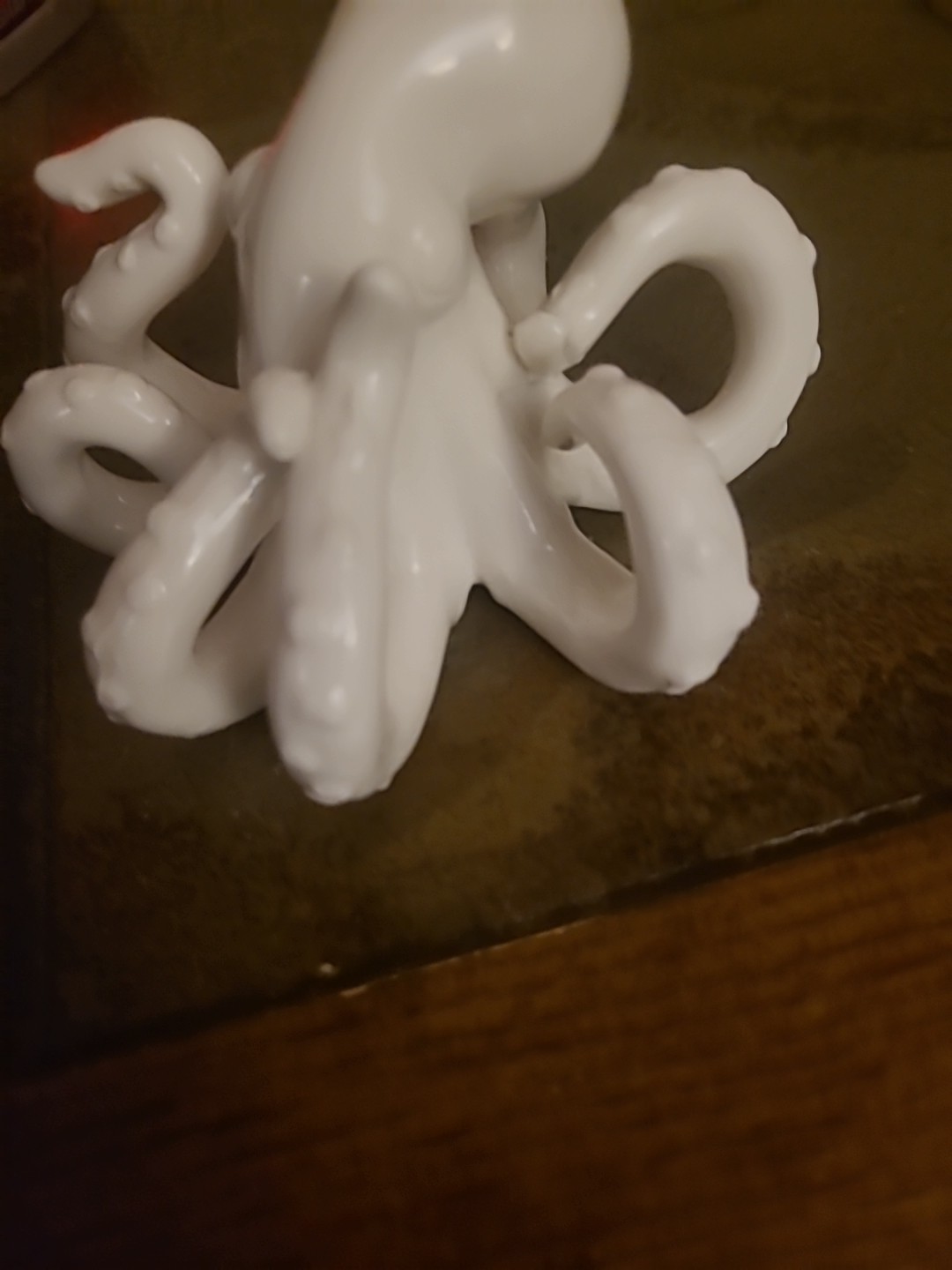 Ceramic Octopus Art Glass White