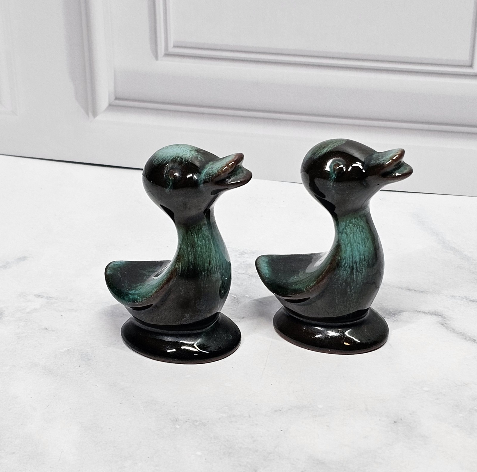 Blue Mountain Pottery Duck Figurines Glazed