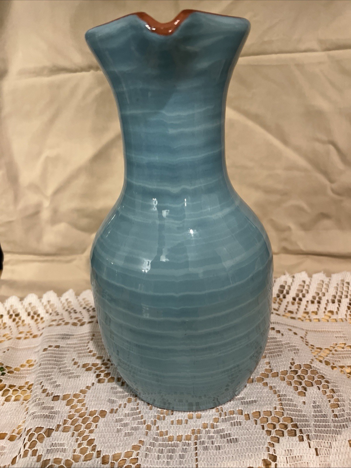 Large Redware Vase/decanter