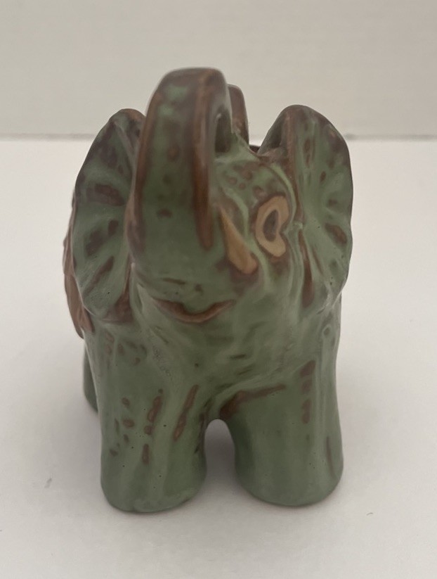 Small Studio Art Pottery Lucky Elephant Trunk Up Ceramic Planter 5” SALE!