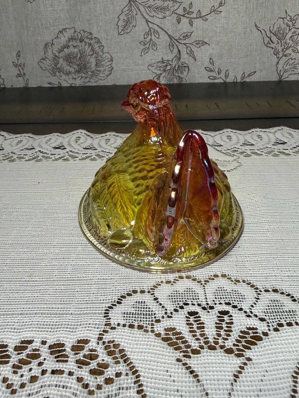 Mosser Carnival Marigold Hen On Nest Top Only MINT