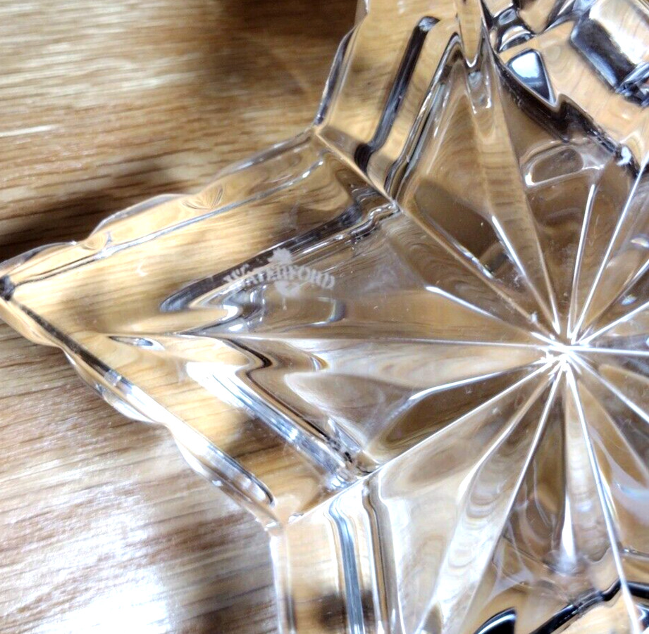 Unique Waterford Crystal “Celebrate the Season” Star Votive Candleholder Dish 5″