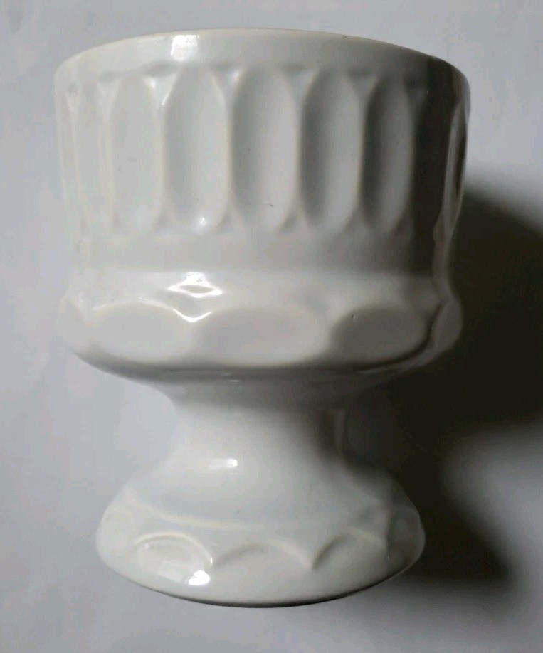 Vintage McCoy Floraline Light Blue 574 Ceramic Pedestal Planter