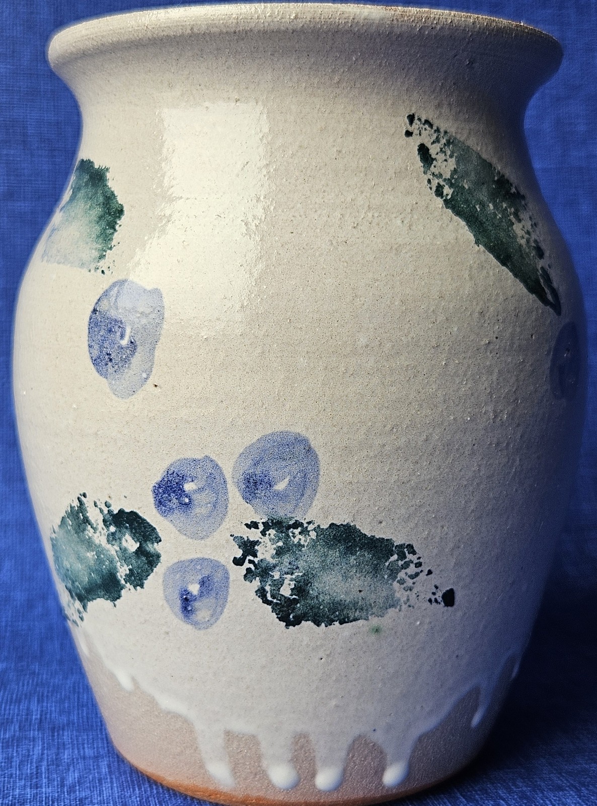Handmade Studio Pottery Vase Signed Brown’s Pottery Eureka Montana Drip Glaze