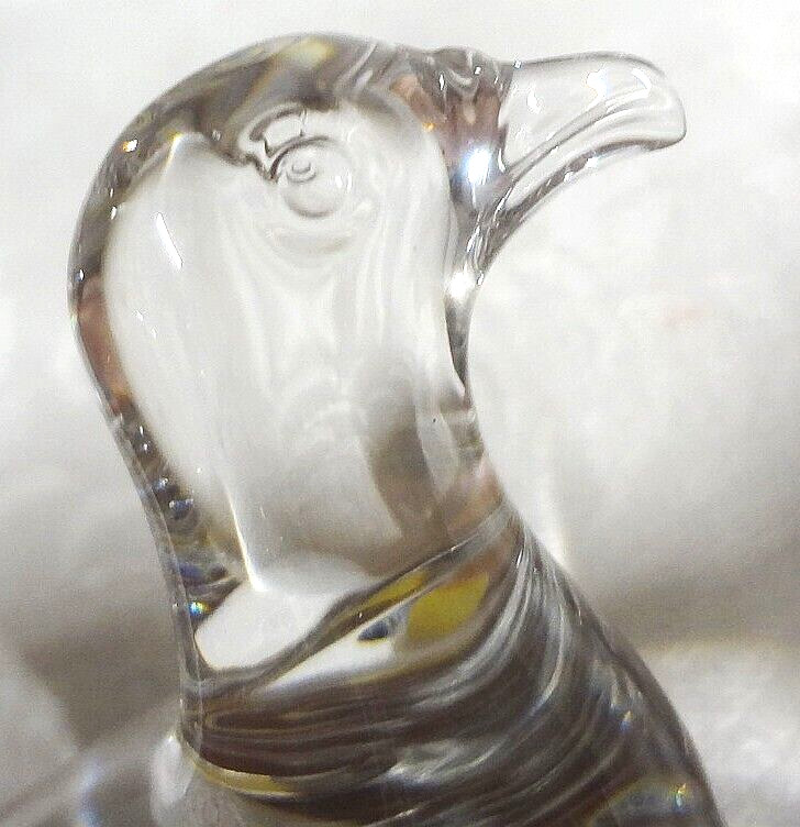 Signed BACCARAT crystal TURTLE DOVE figurine SCULPTURE paperweight – MINT!