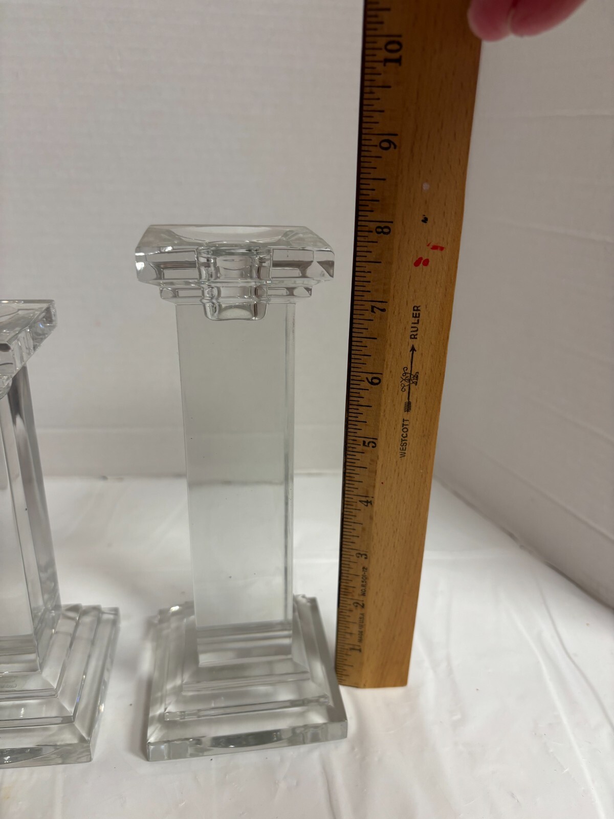 Royal Limited Crystal Taper Candlesticks Set of 3 24% Full Lead Crystal Czech
