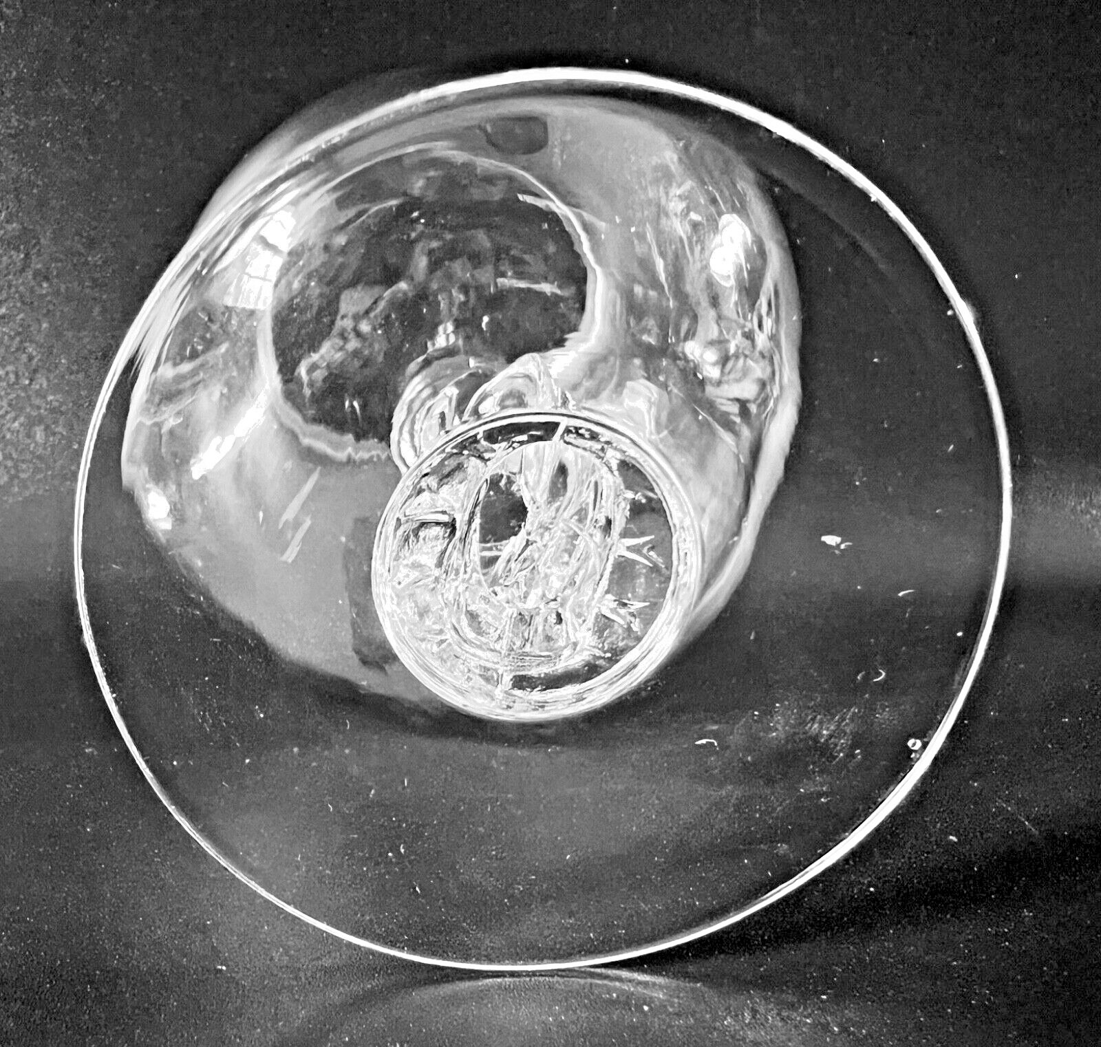 Libbey Silhouette Clear Squirrel Stem Glass VIOLET VASE 5 3/8 Inches Scarce