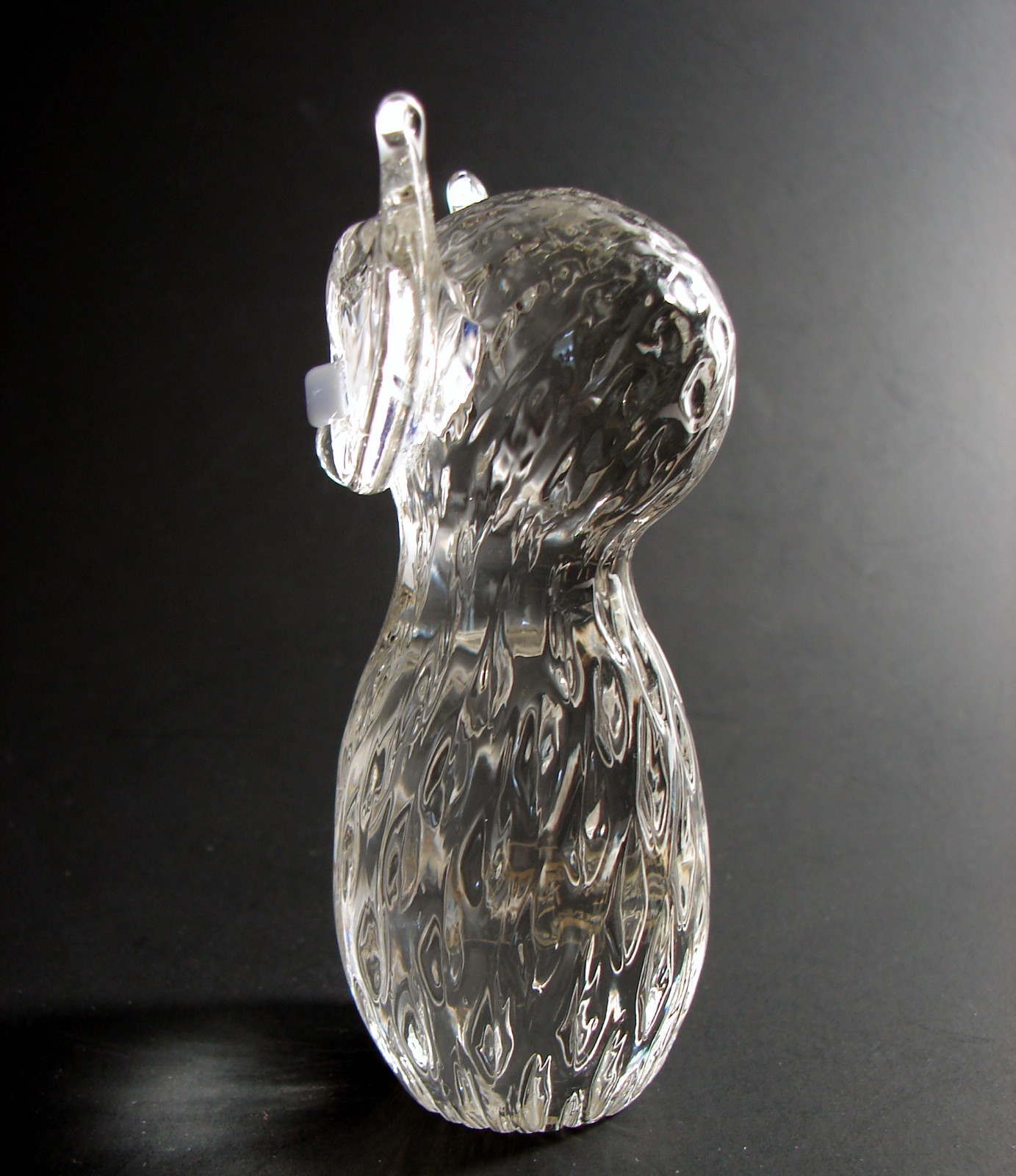 Mid Century Arte Murano ICET Art Glass Owl Figurine Paperweight 4 1/8″ signed