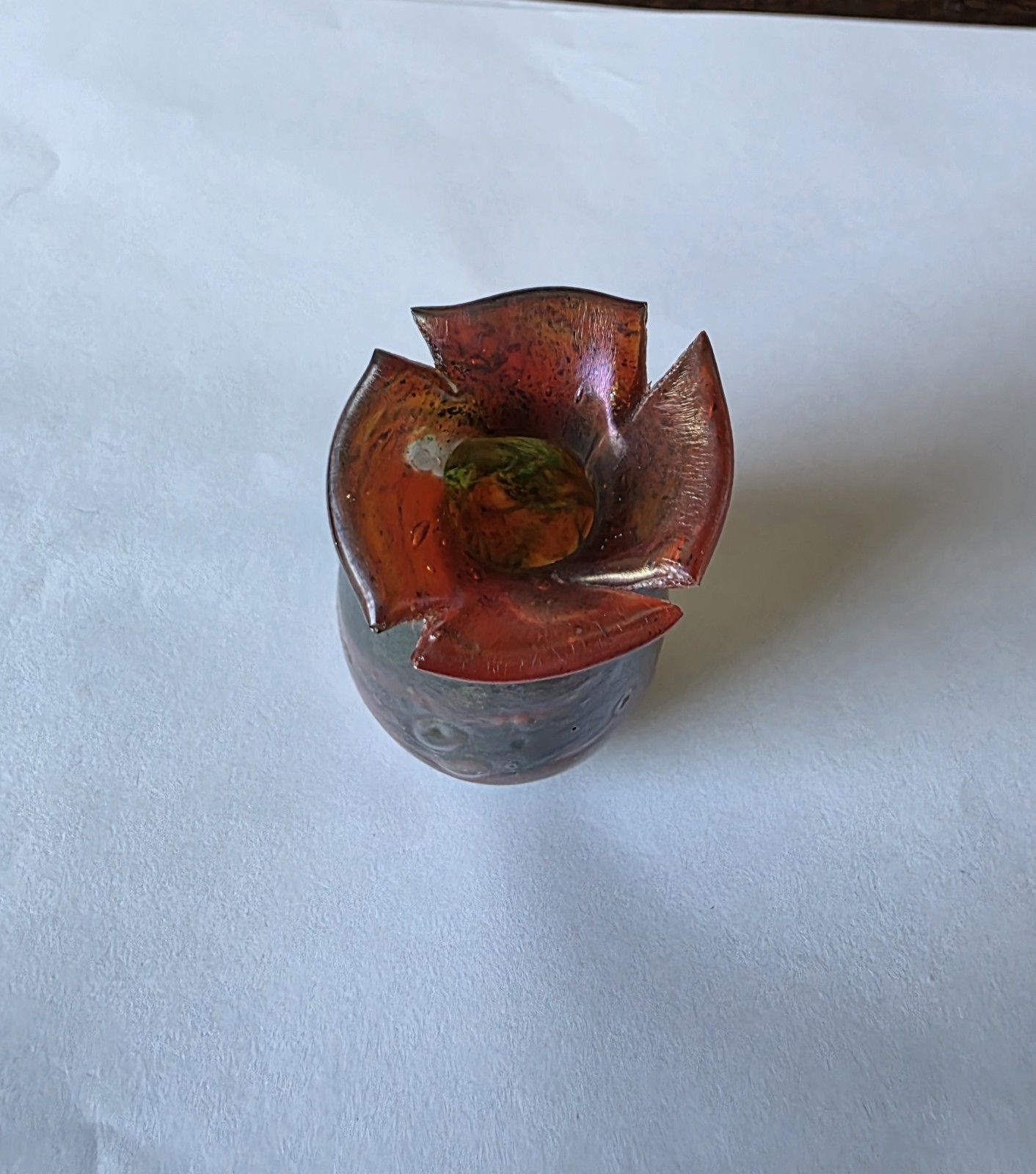 Santa Barbara Art Glass Vase, Gina Araujo, Iridescent Miniature