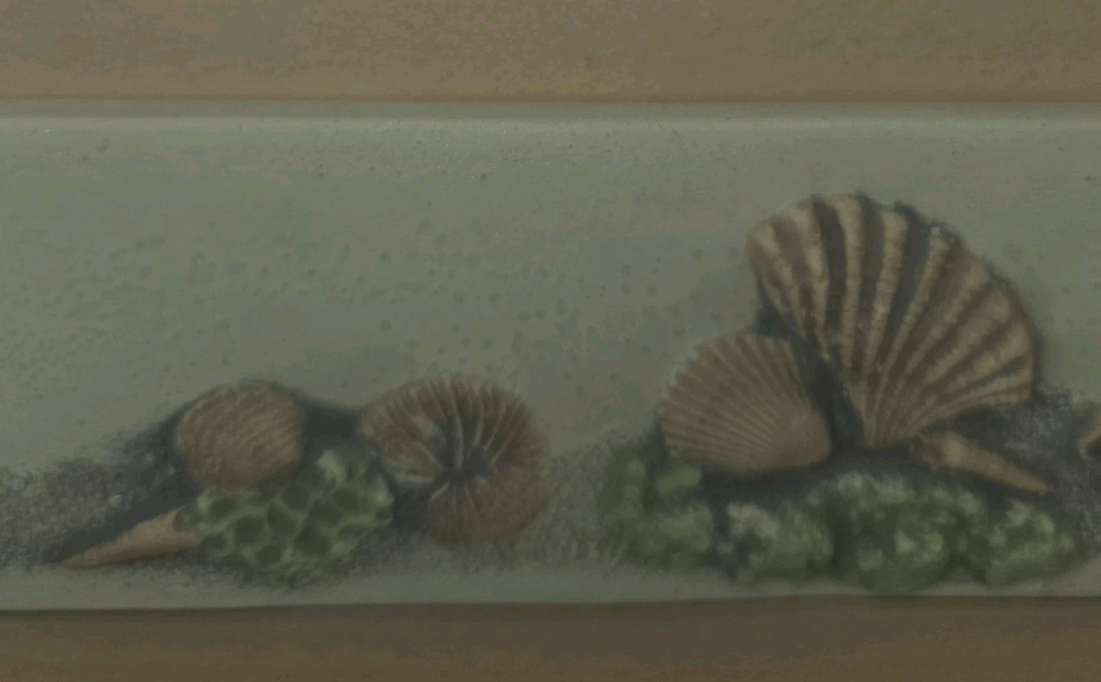 Wildflowers Cricket Studio Pottery Tile Seascape Shells Coral Frame Mat Numbered