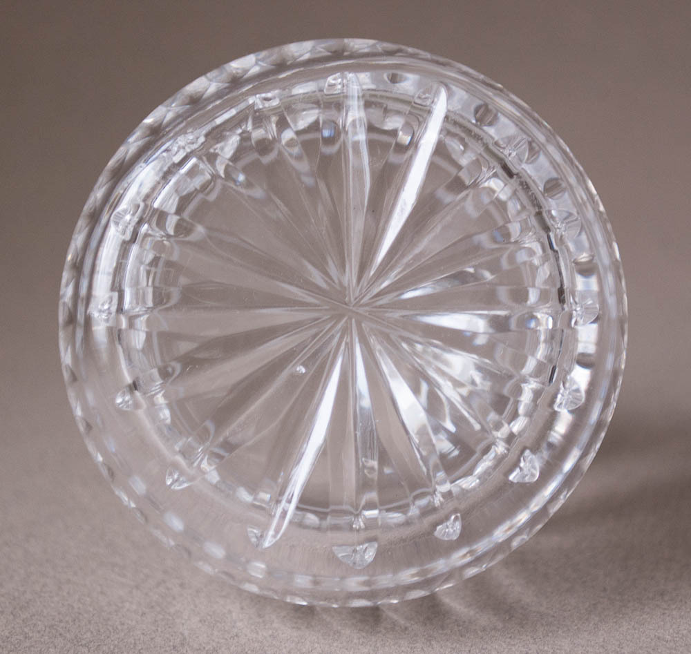 Waterford Crystal Scent Bottle with Matching Stopper Round Perfume Bottle
