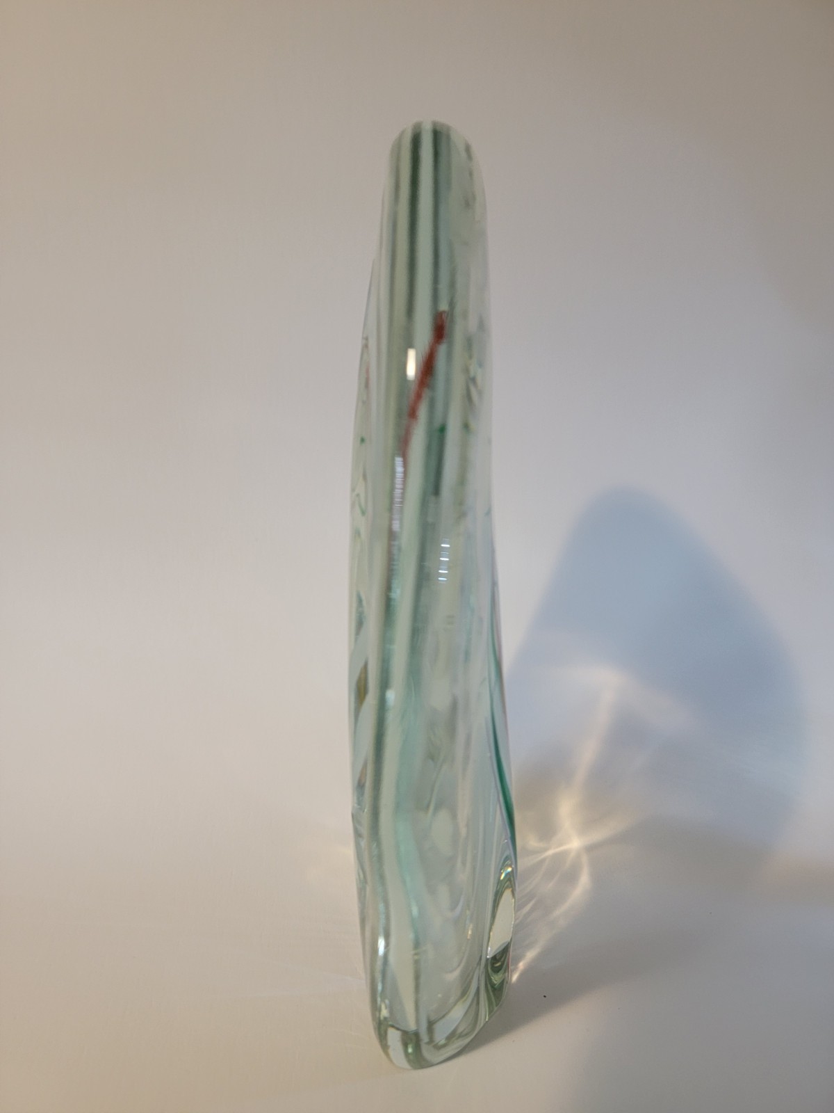 Murano style koi fish Glass Aquarium Block Sculpture Signed R. Hamon , READ D