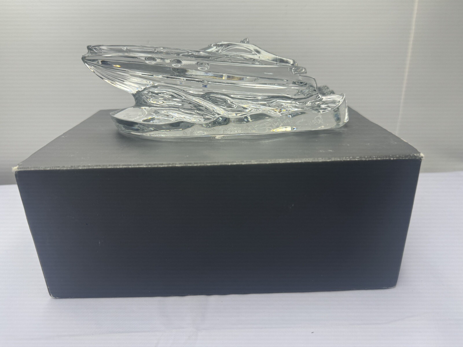 Waterford Crystal Speedboat Made in Ireland With Box And COA