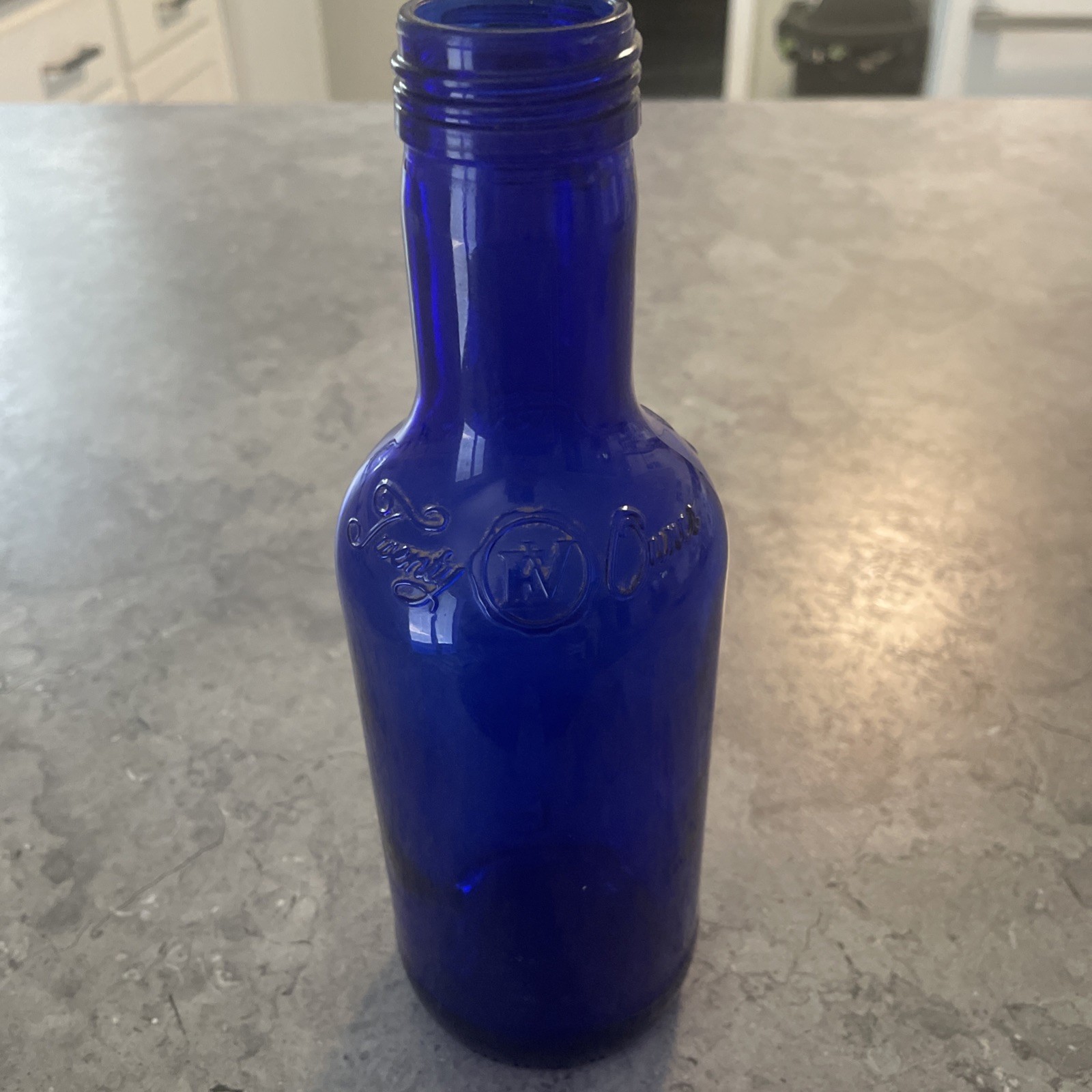 Cobalt Blue Glass Bottle AA