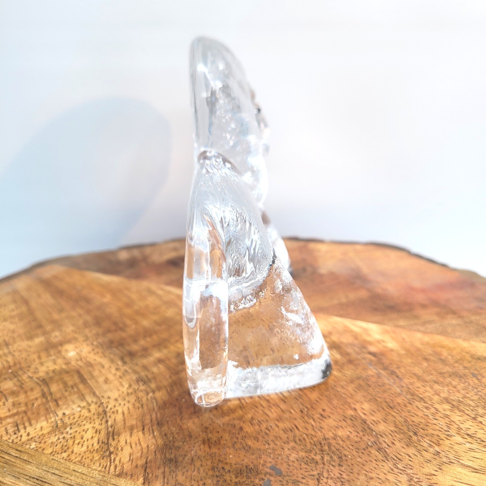 Vintage Kosta Boda Zoo Series Glass Lion Sculpture Bertil Vallien 60s 70s MCM