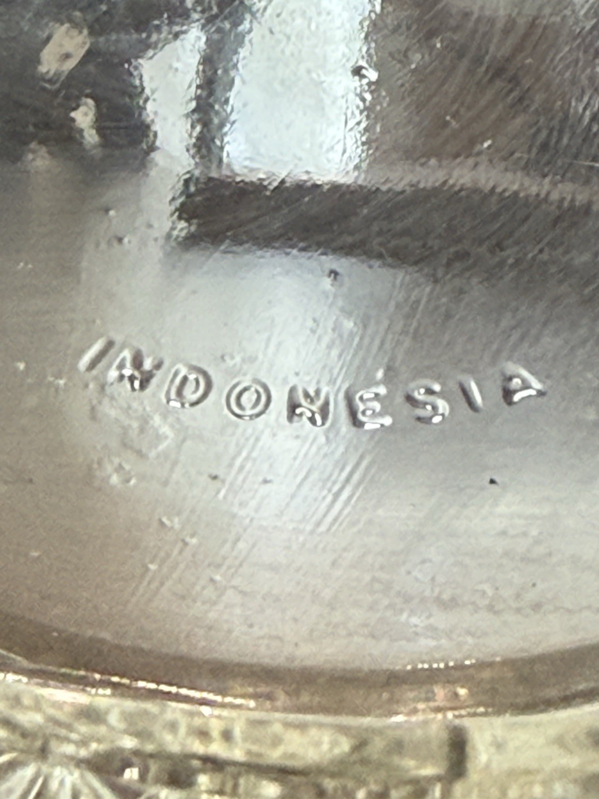 Vintage Firna Indonesia Crystal Clear Glass Ashtray 7″ Heavy Thick Glass