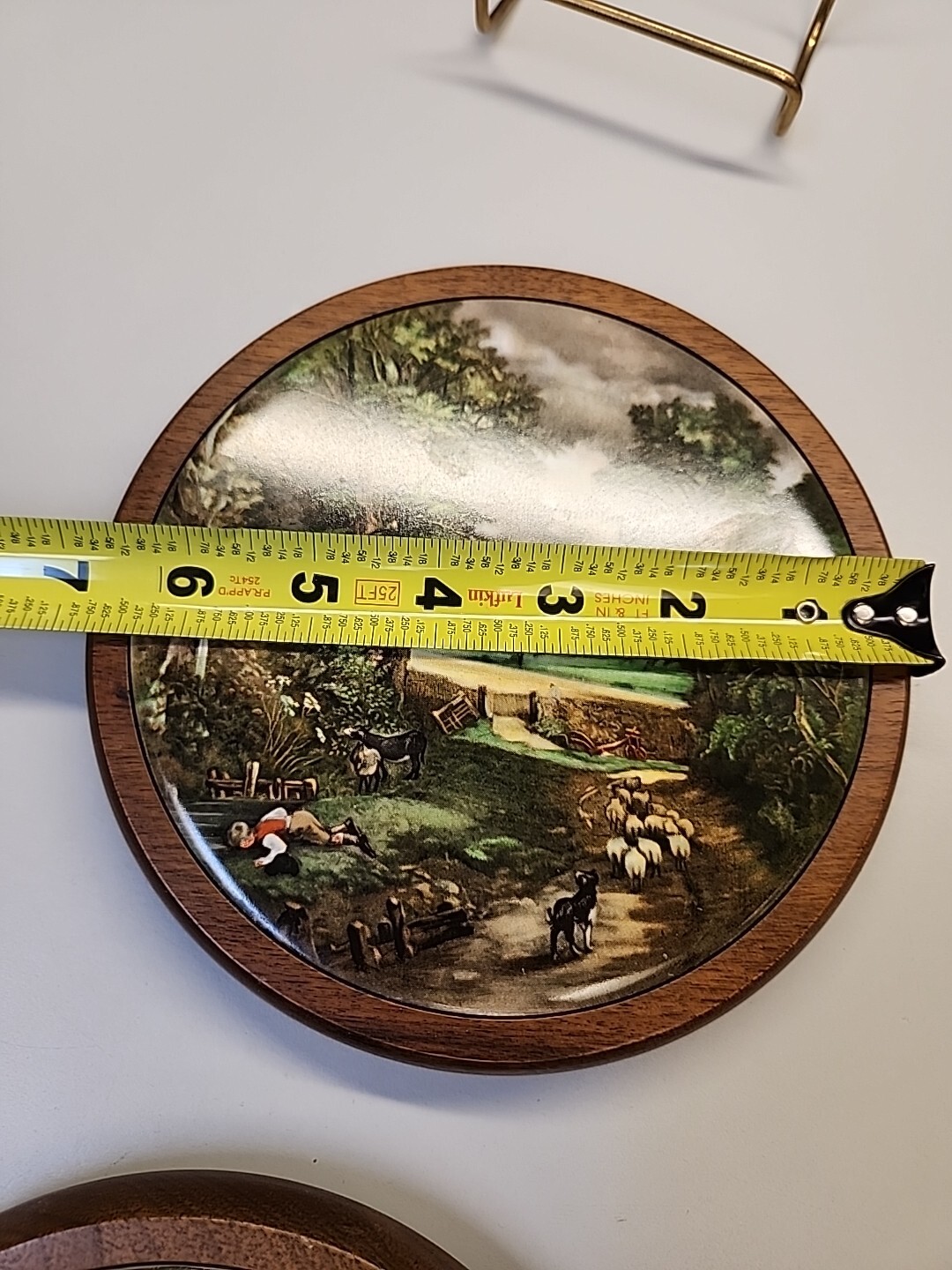 Ceramic Tile Trivet The Cornfield by John Constable Sheep Herder Scene